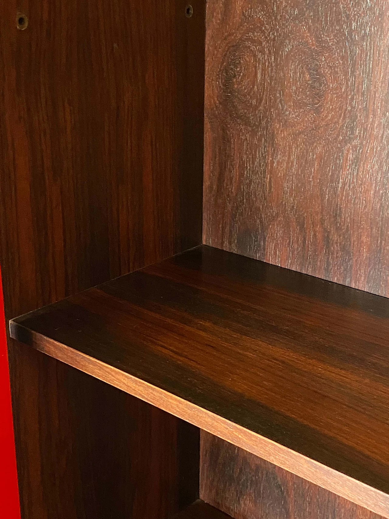 Wood and Vienna straw sideboard with glass cabinet, 1960s 7