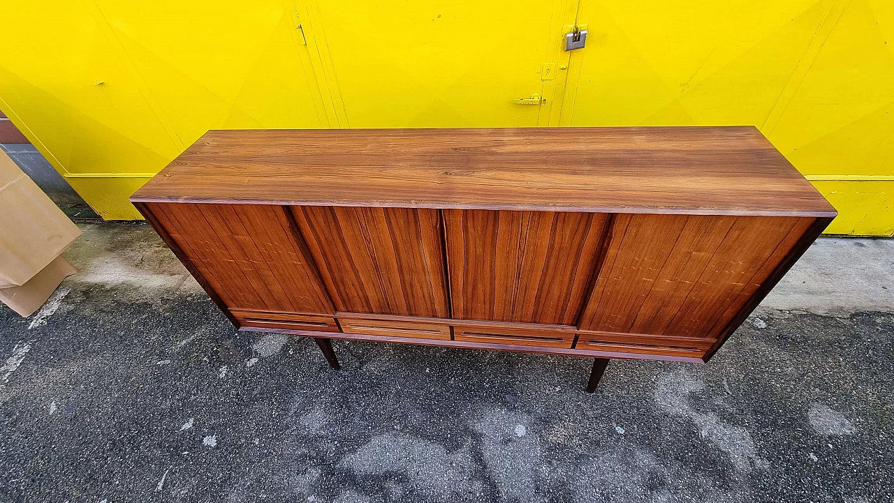 Credenza in palissandro con vano bar, anni '60 4
