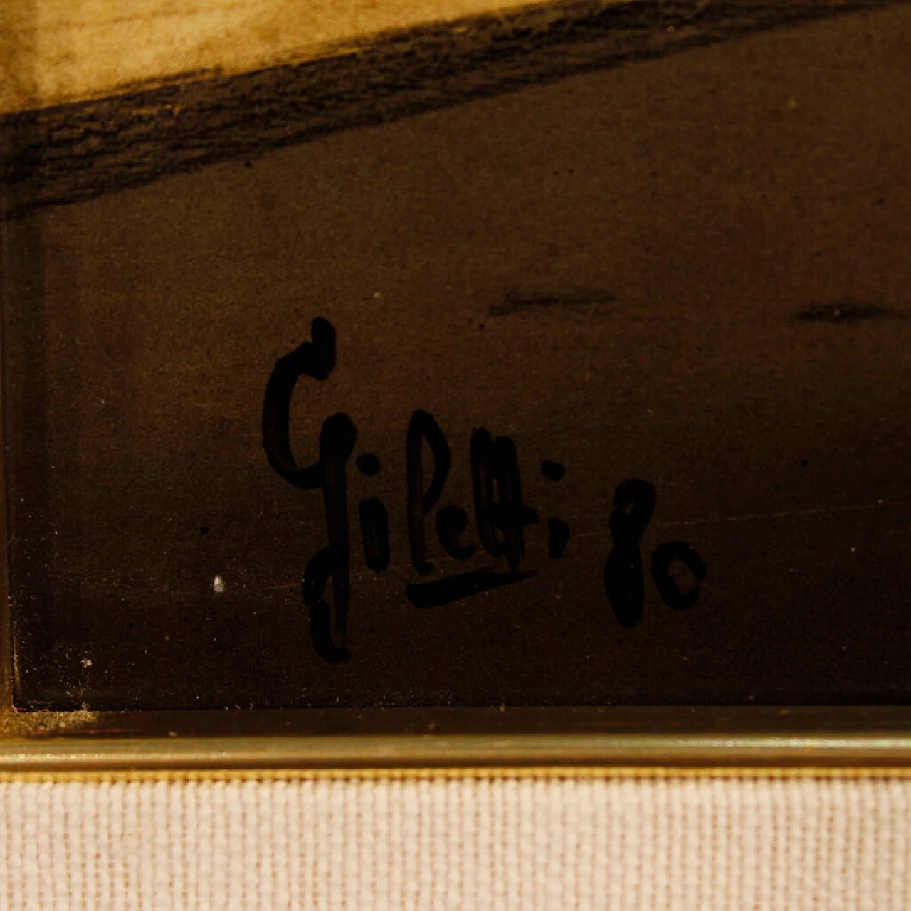 Carlo Maria Giletti, Case, dipinto a tecnica mista su masonite, 1980 7