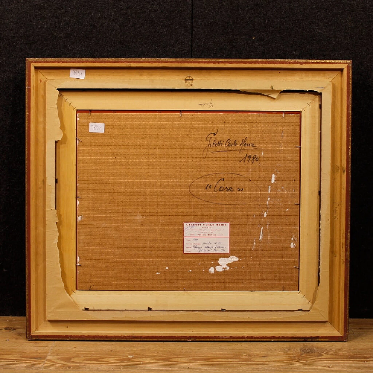 Carlo Maria Giletti, Case, dipinto a tecnica mista su masonite, 1980 8