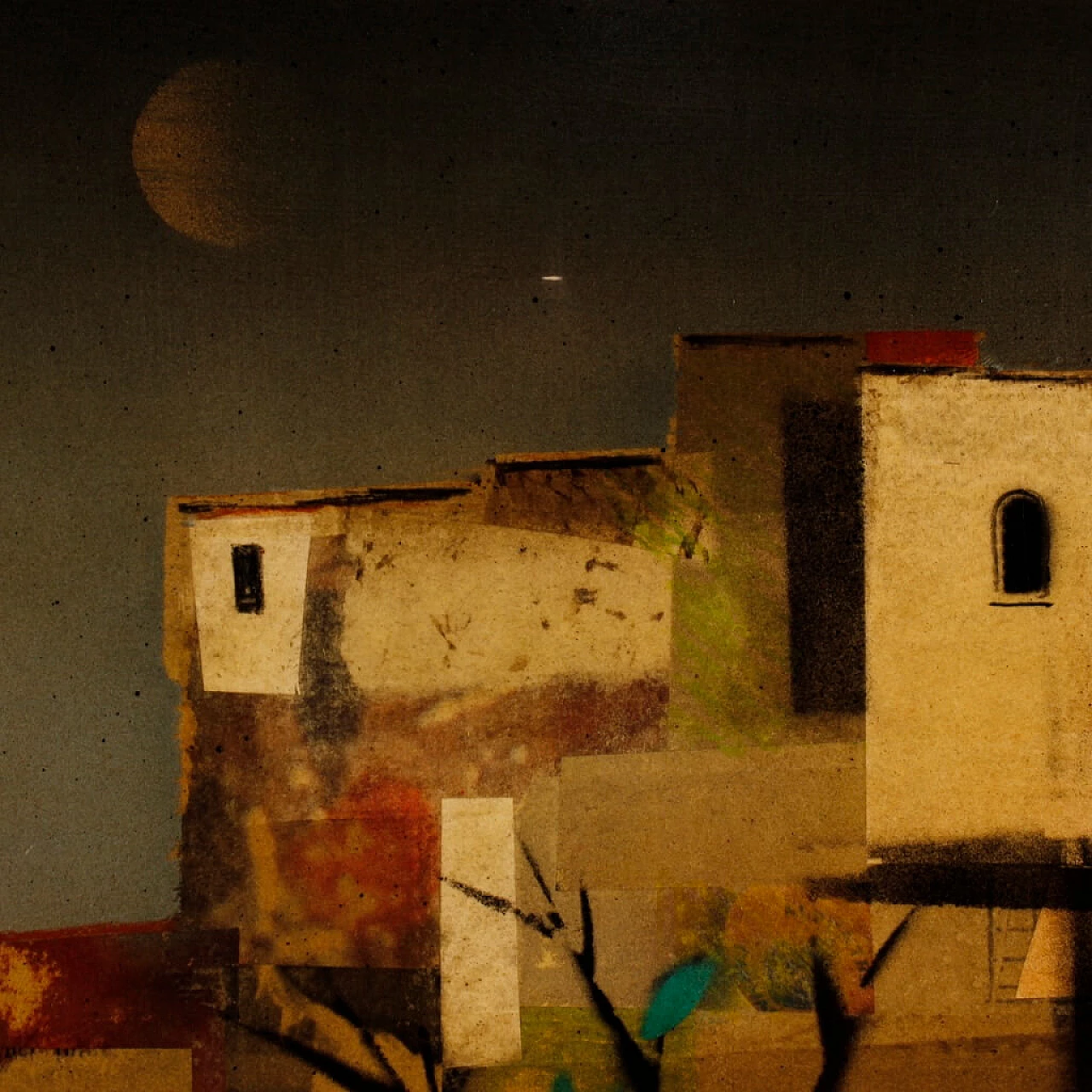 Carlo Maria Giletti, Case, dipinto a tecnica mista su masonite, 1980 11