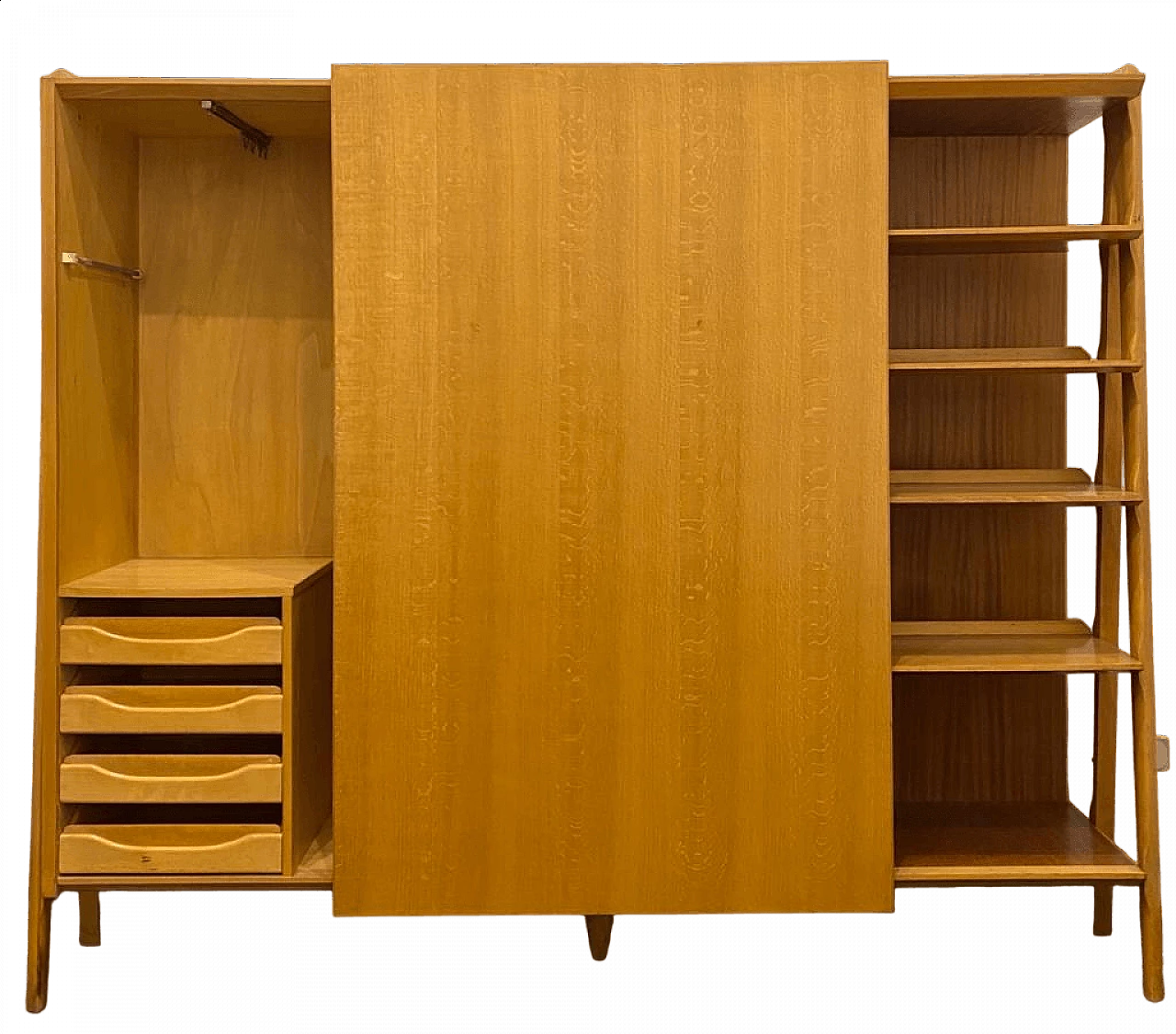 Armadio in faggio e rovere di Vittorio Dassi, anni '50 8