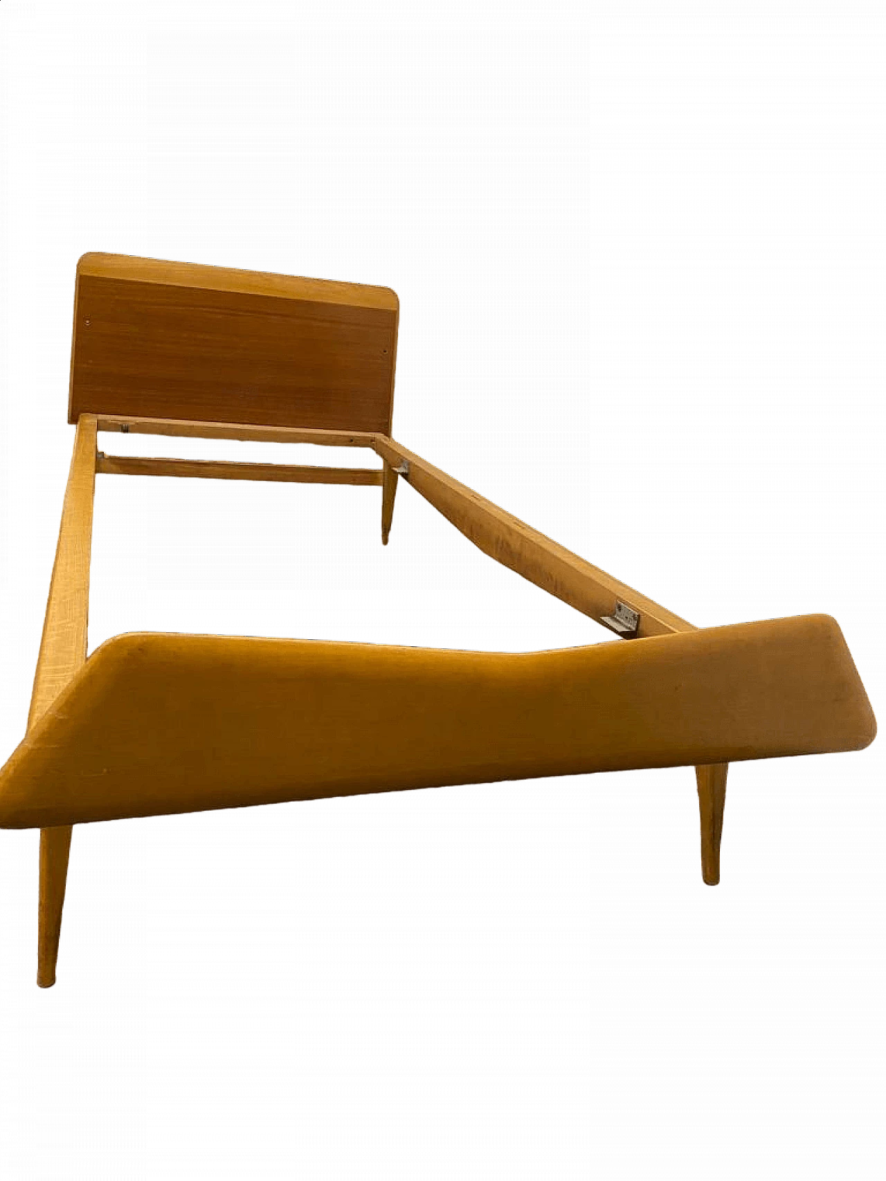 Single bed in beech and oak by Vittorio Dassi, 1940s 4