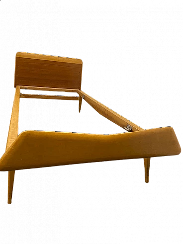 Single bed in beech and oak by Vittorio Dassi, 1940s