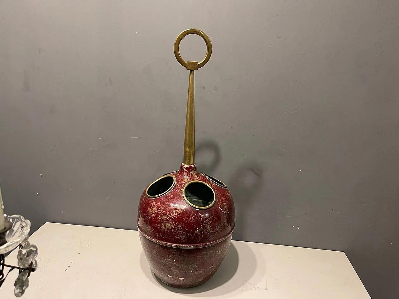 Brass umbrella stand, 1970s 2