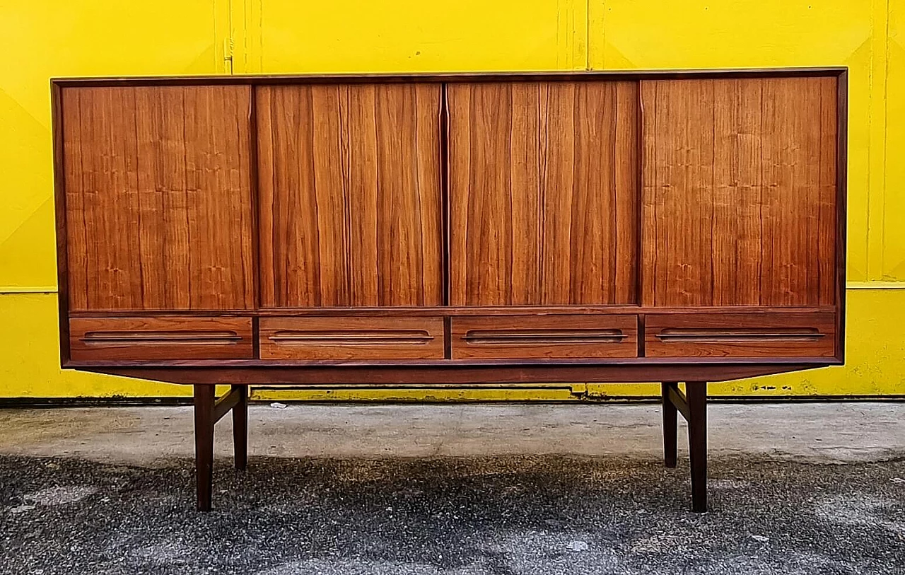 Credenza in palissandro con vano bar, anni '60 13