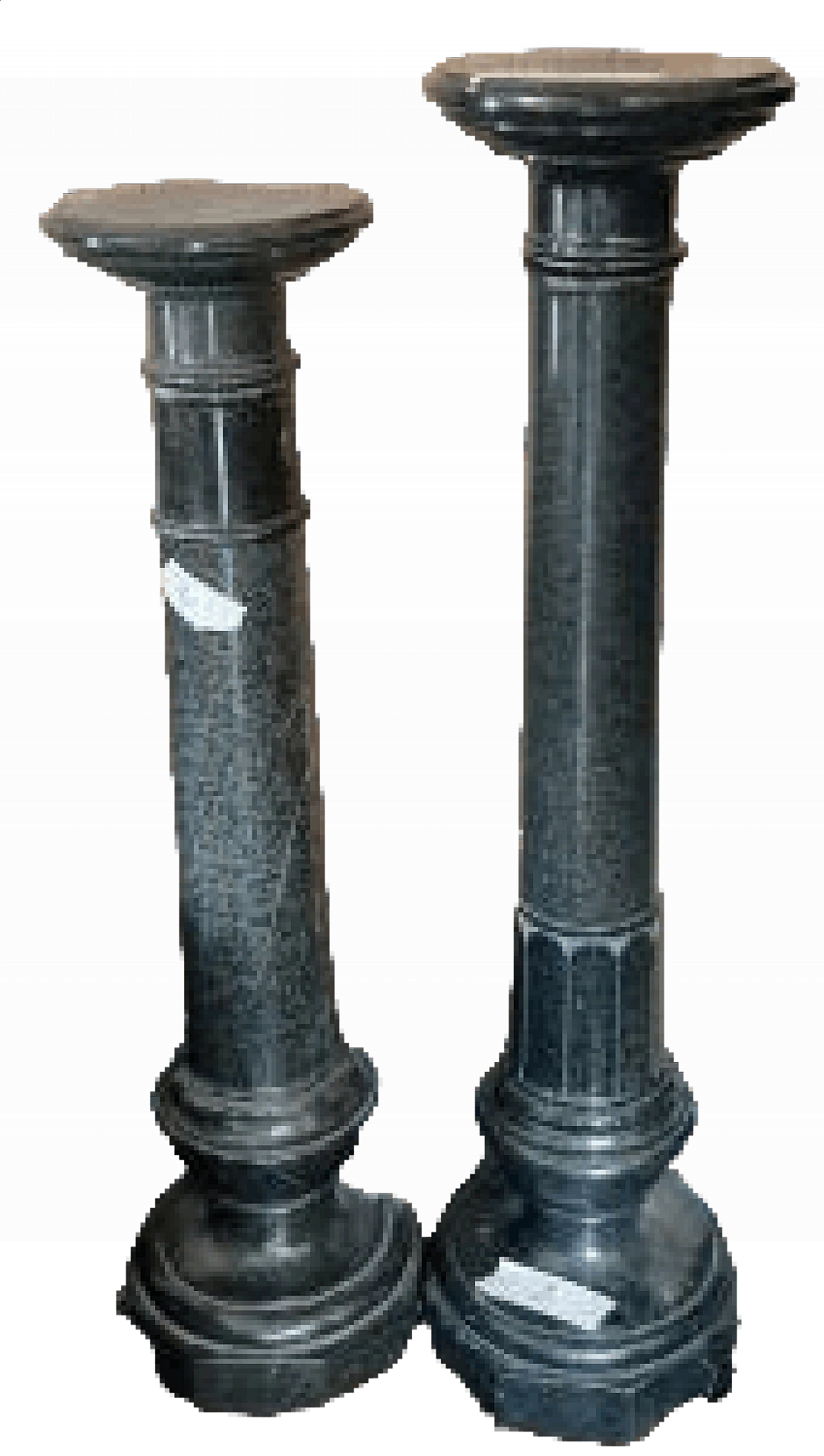 Pair of serpentine columns, 1930s 3