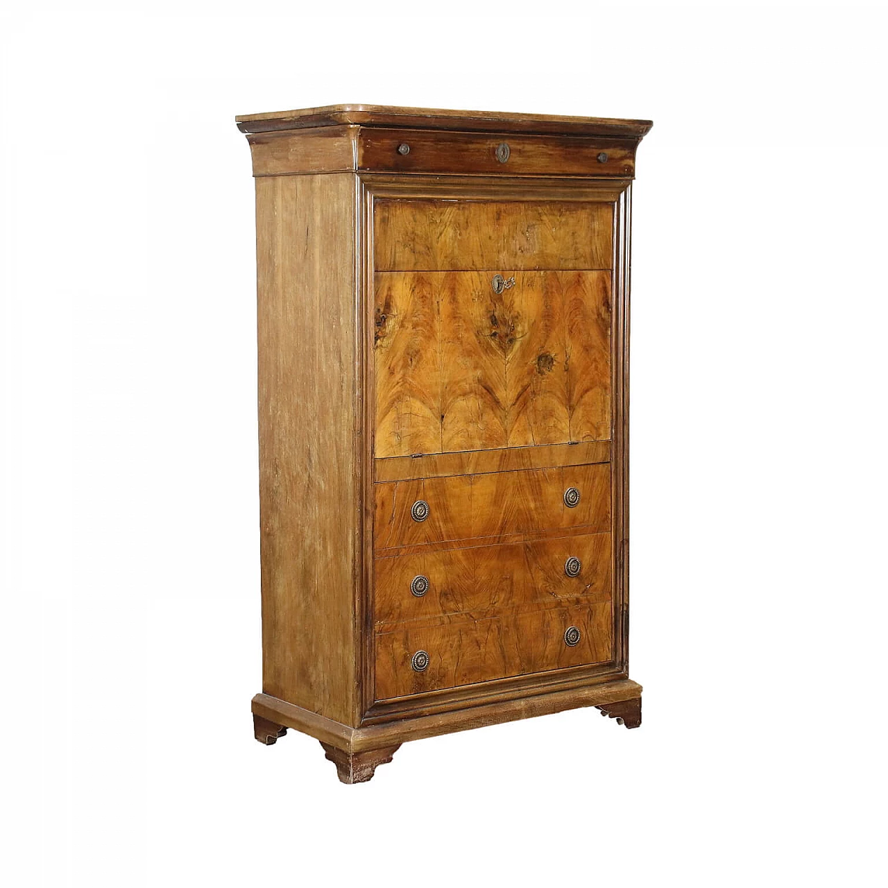 Charles X style secrétaire converted into a record player cabinet, 19th century 1