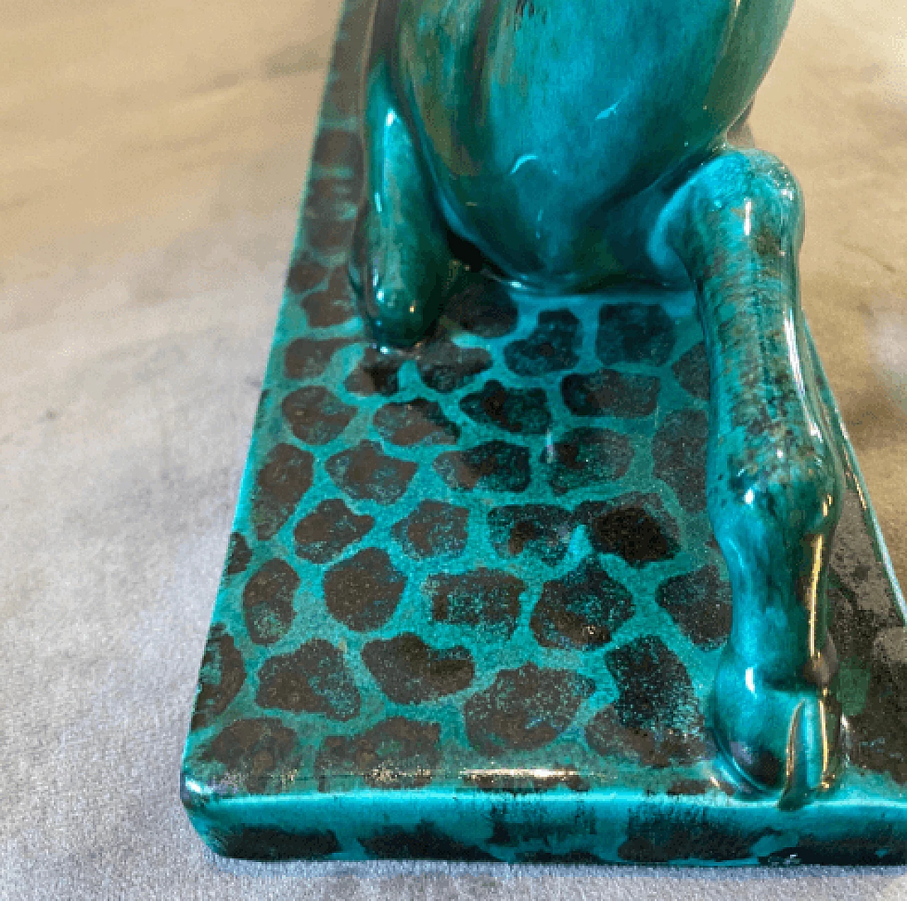 Egisto Fantechi, cerbiatto, scultura in ceramica, anni '30 6