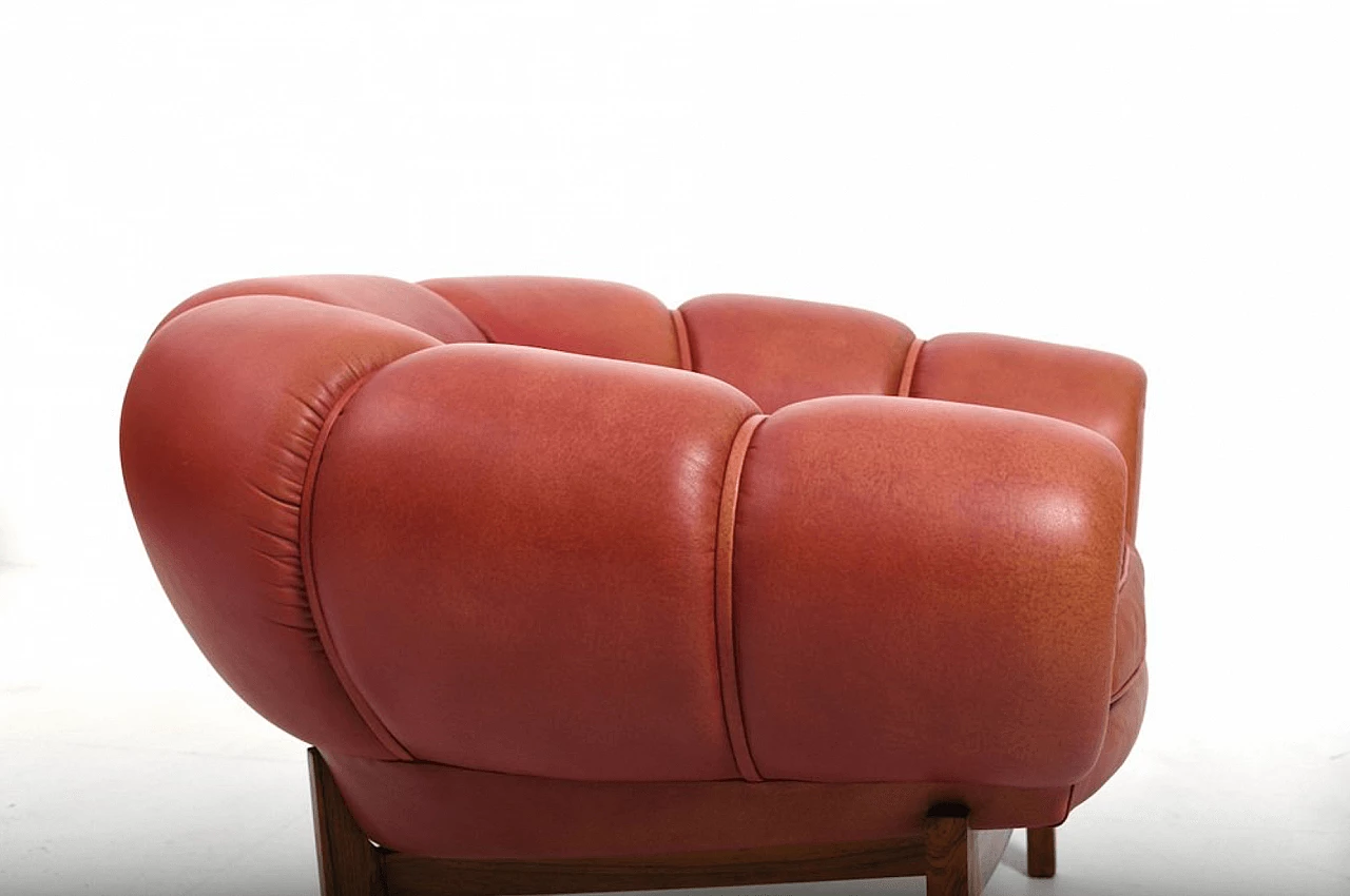 Poltrona Croissant di Illum Wikkelsø per Holger Christiansen, anni '50 4