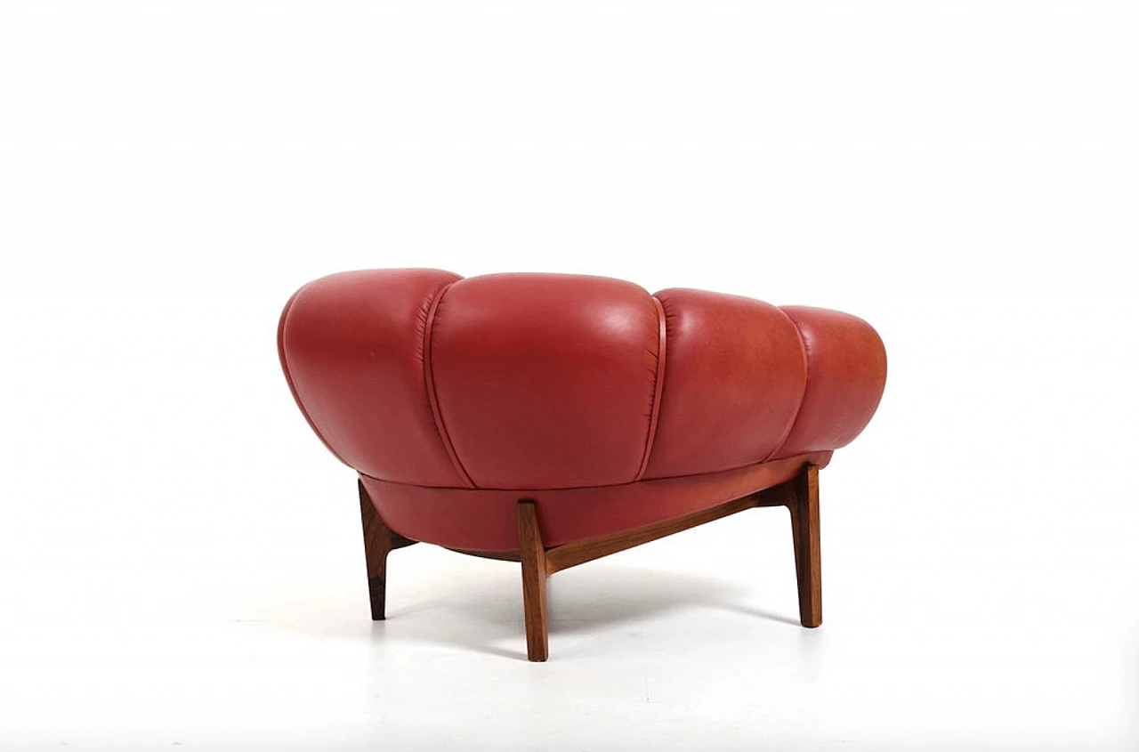 Poltrona Croissant di Illum Wikkelsø per Holger Christiansen, anni '50 5