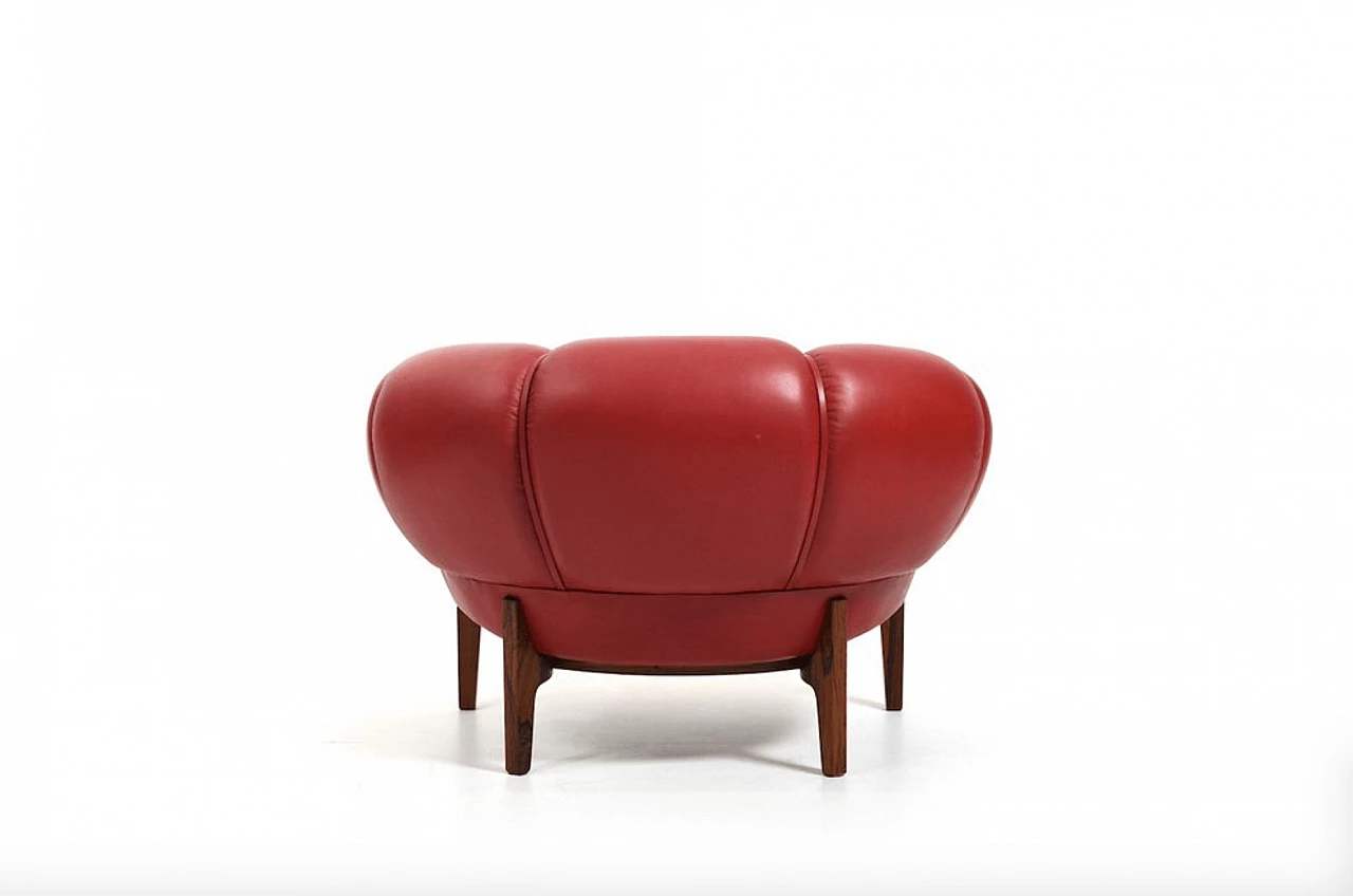 Poltrona Croissant di Illum Wikkelsø per Holger Christiansen, anni '50 6