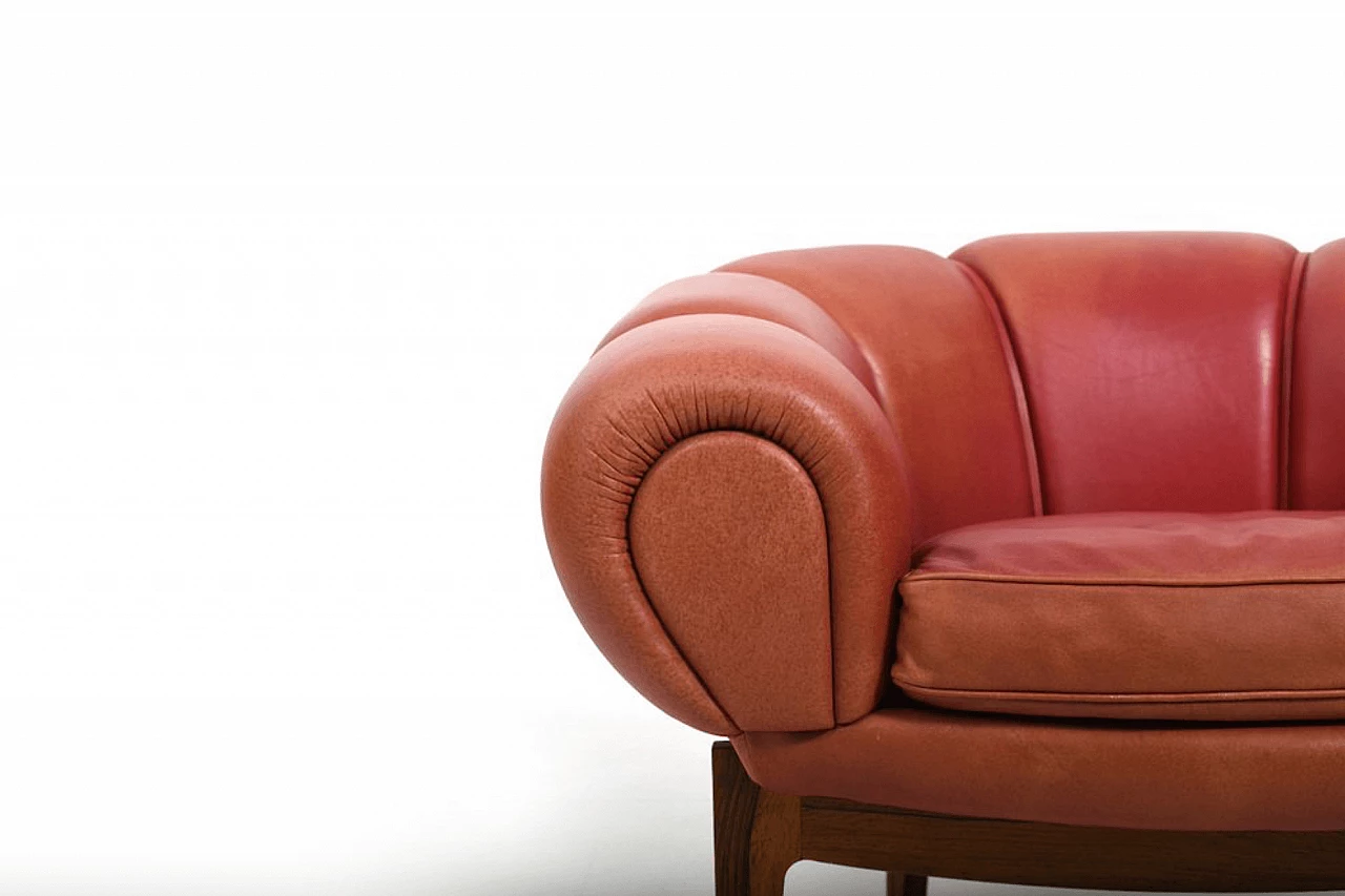 Poltrona Croissant di Illum Wikkelsø per Holger Christiansen, anni '50 13