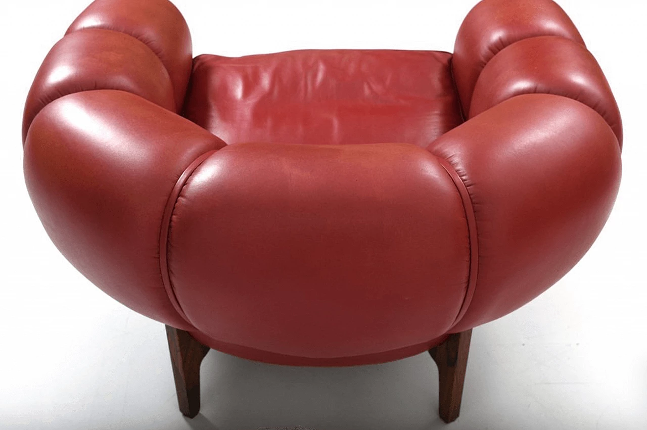 Poltrona Croissant di Illum Wikkelsø per Holger Christiansen, anni '50 14