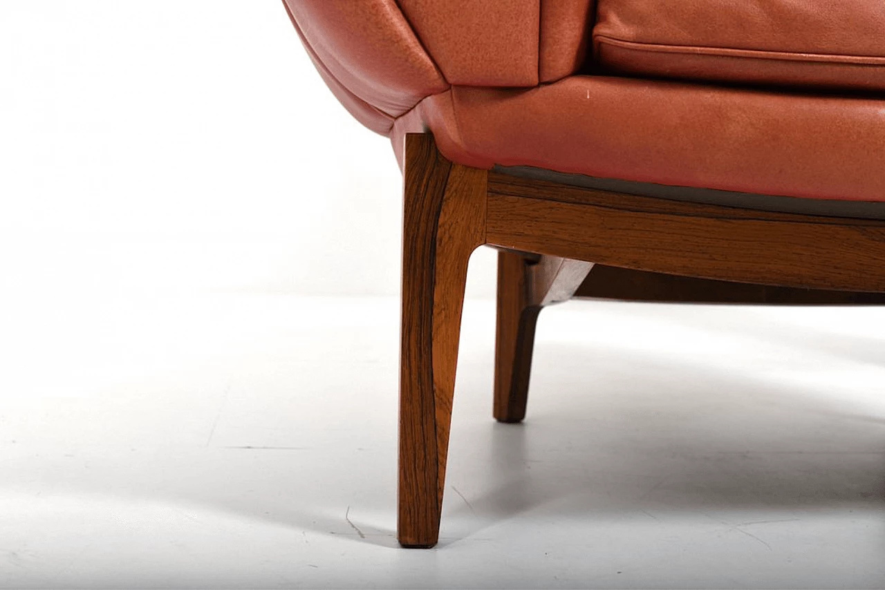 Poltrona Croissant di Illum Wikkelsø per Holger Christiansen, anni '50 16