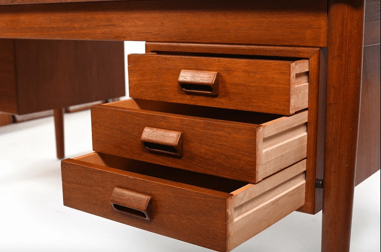 Scrivania doppia in teak di Børge Mogensen per Søborg Møbelfabrik, anni '50 6