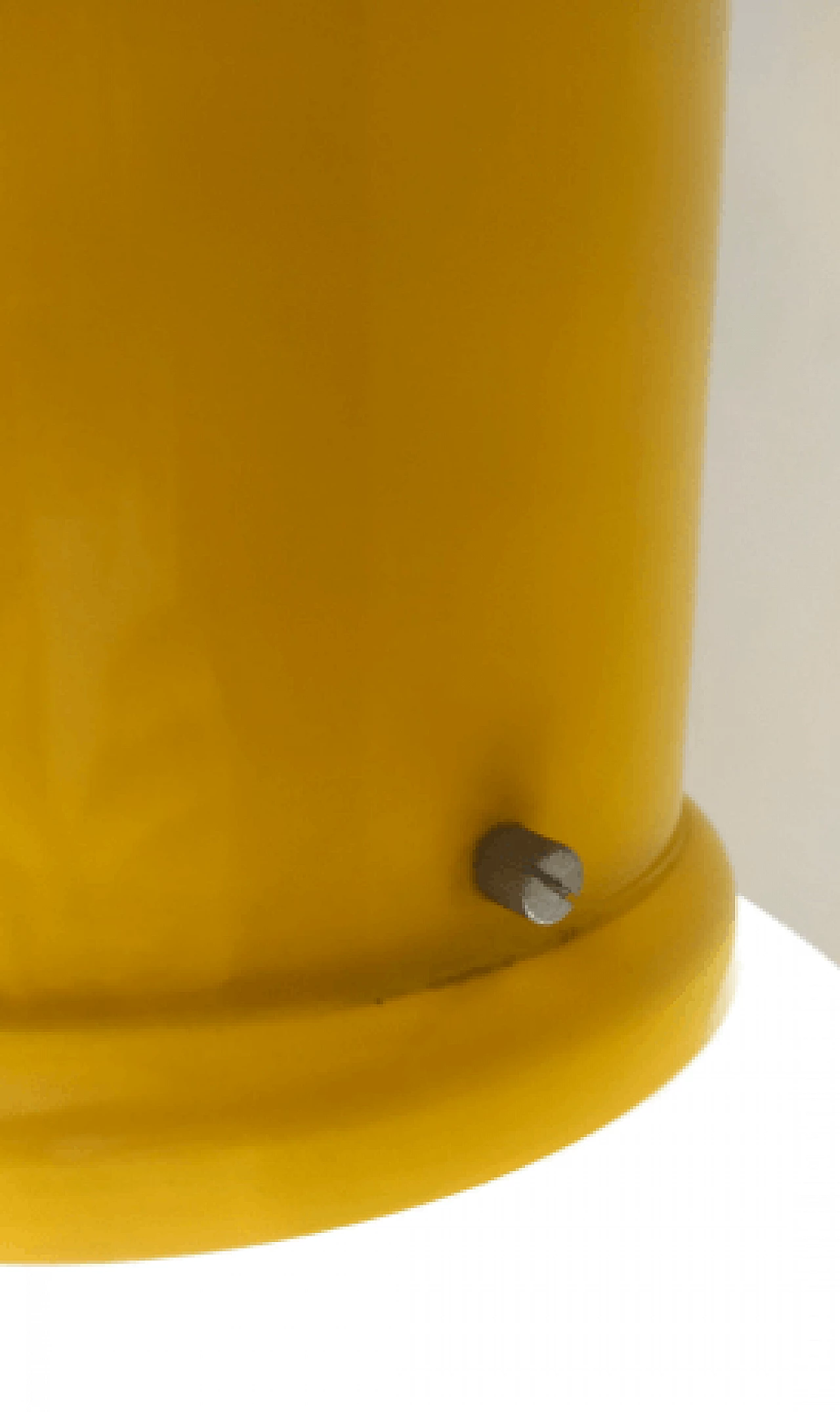 Yellow aluminum and plexiglass hanging lamp, 1970s 8