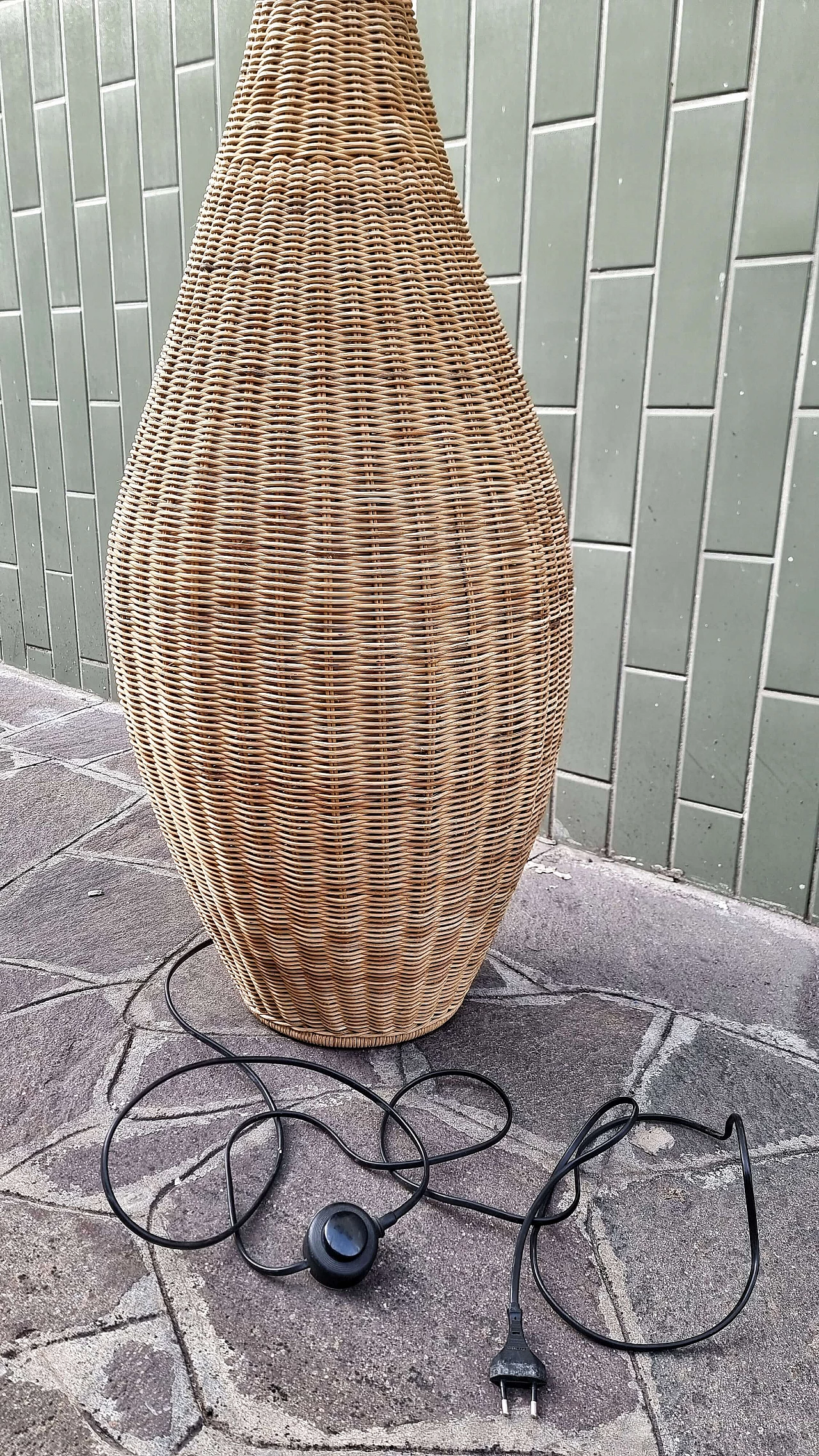 Lampada da terra in vimini Bolla di Michael Sodeau per Gervasoni, 1999 2