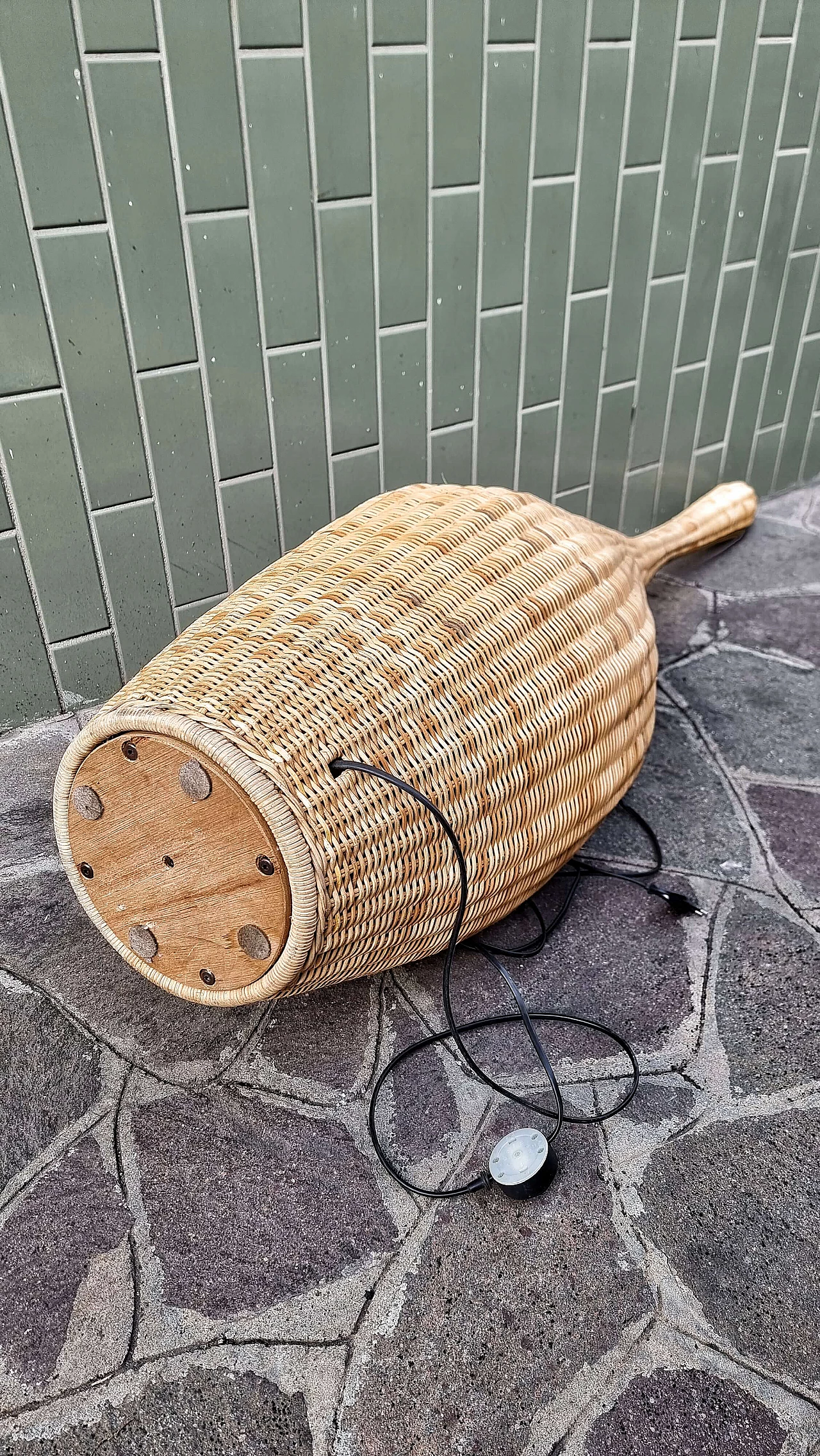 Lampada da terra in vimini Bolla di Michael Sodeau per Gervasoni, 1999 3