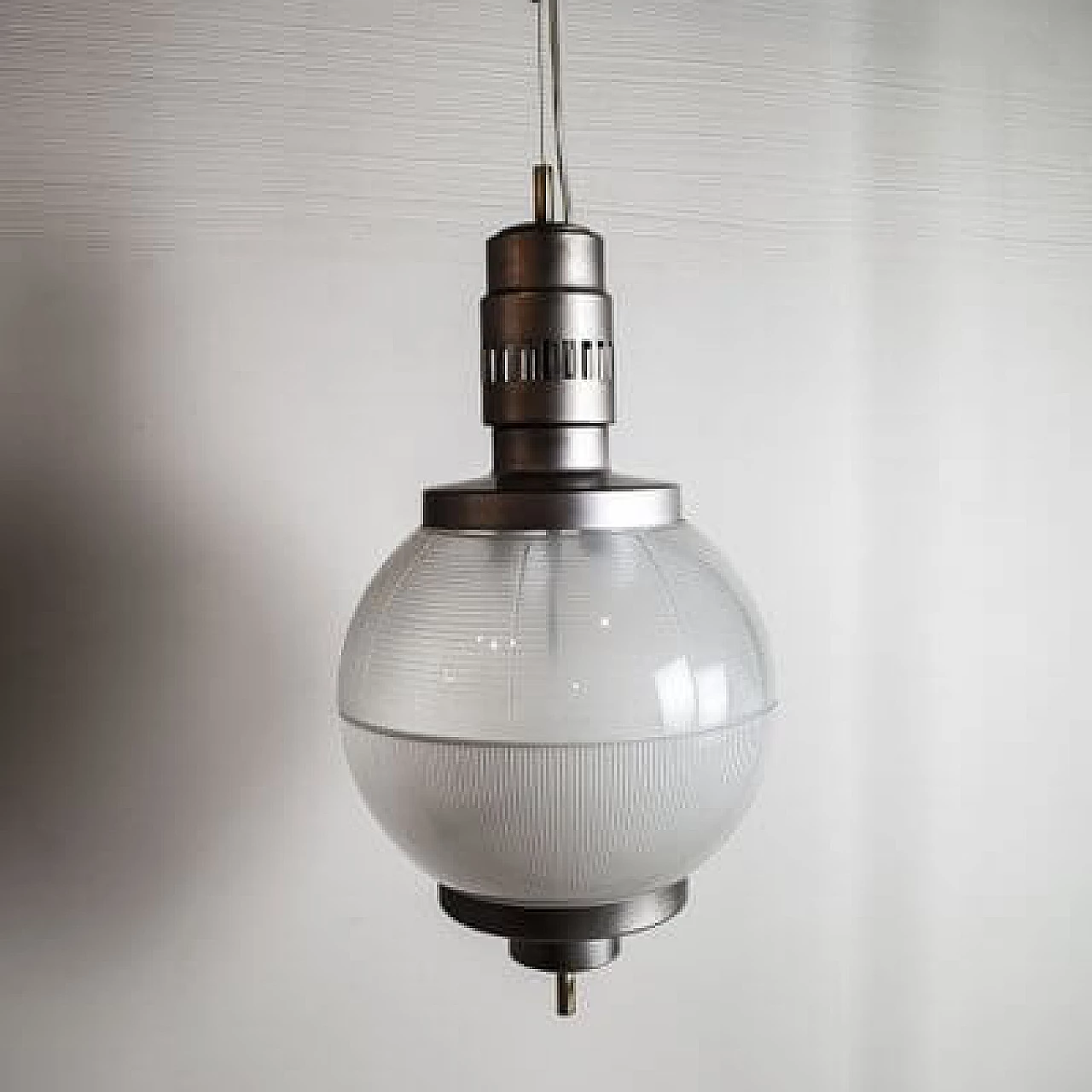 Aluminum and glass hanging lamp by Sergio Mazza, 1960s 1