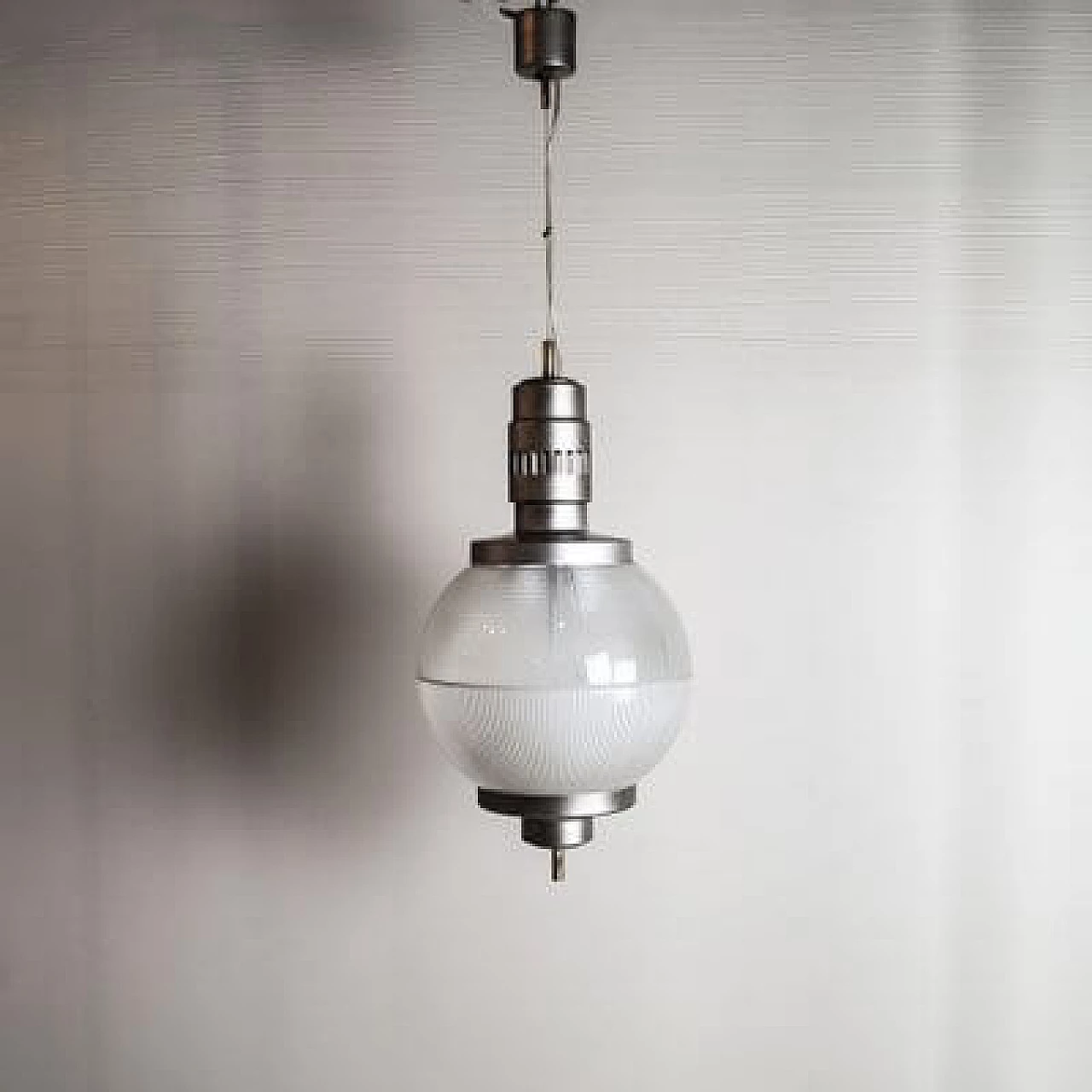 Aluminum and glass hanging lamp by Sergio Mazza, 1960s 5