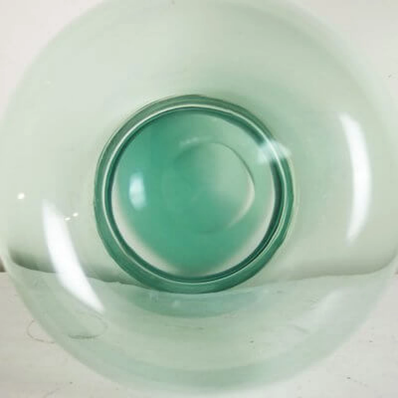 Vaso in vetro di Murano verde di Venini, anni '70 5
