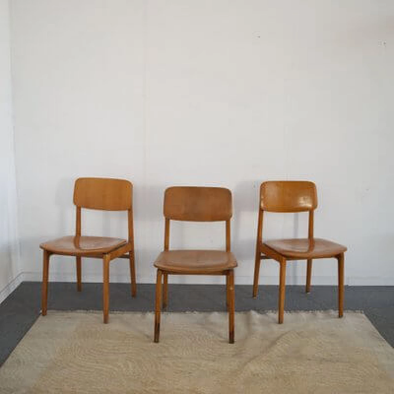 6 Chairs in maple by Anonima Castelli for SIP, 1960s 1