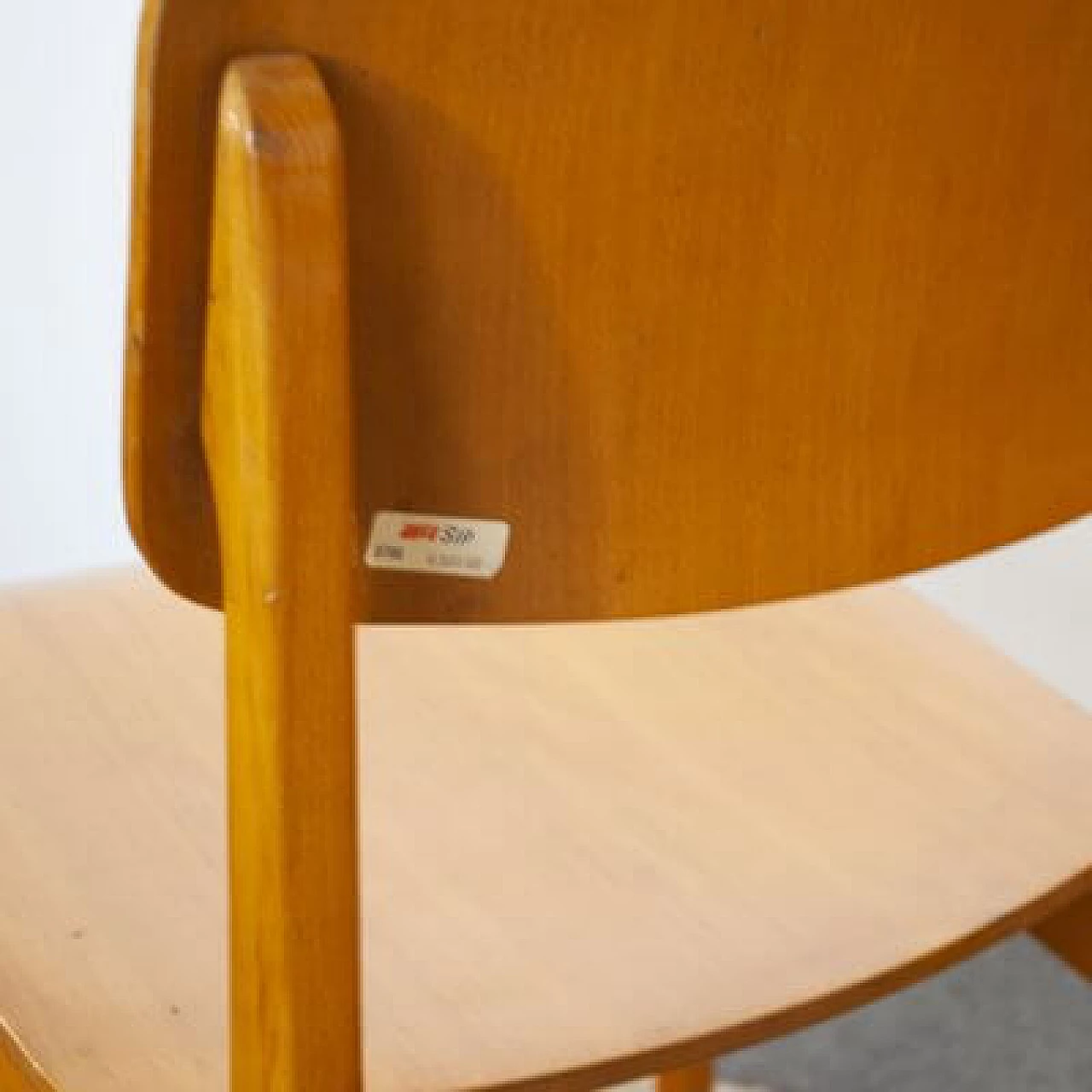 6 Chairs in maple by Anonima Castelli for SIP, 1960s 3