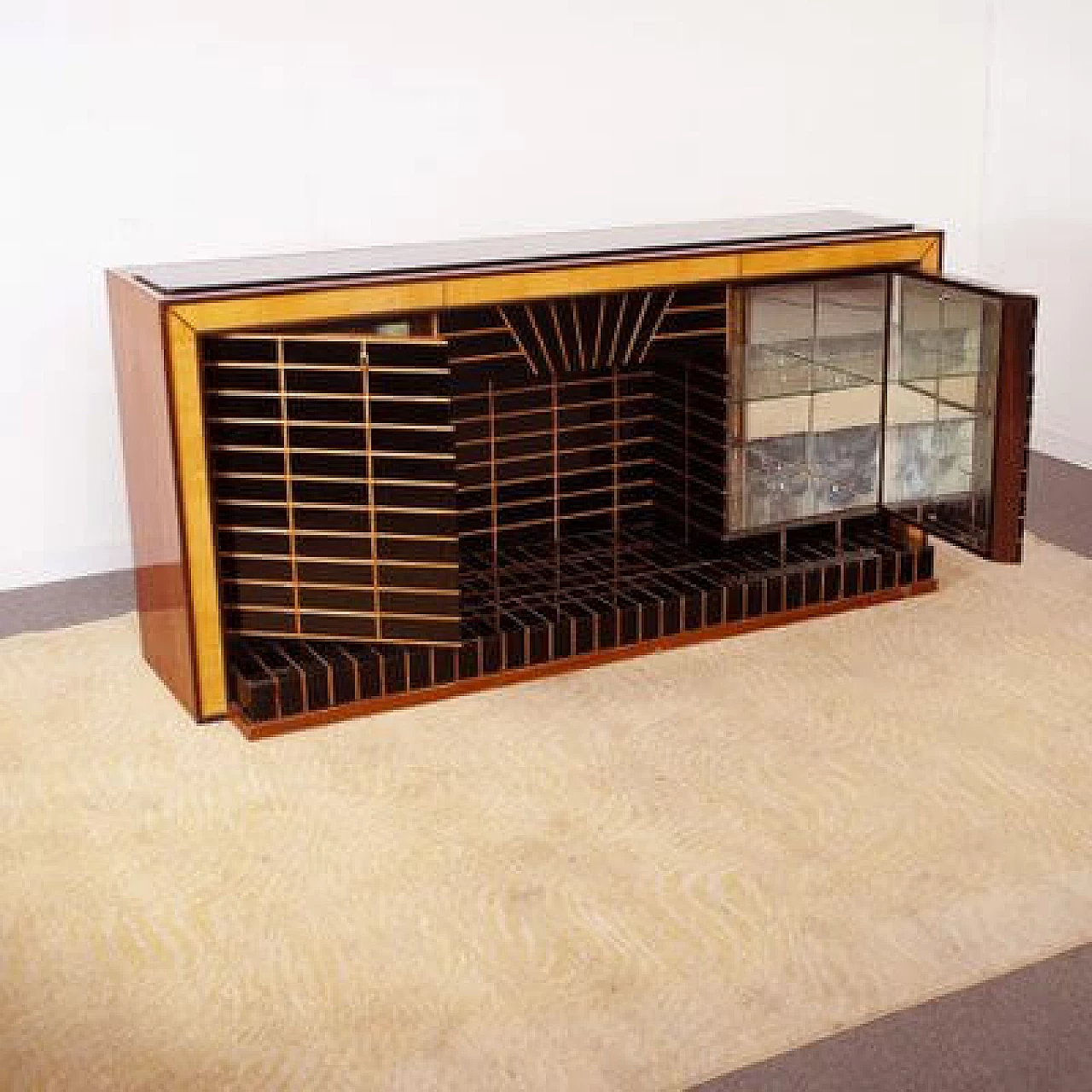 Wood and glass sideboard by Luigi Brusotti, 1940s 3