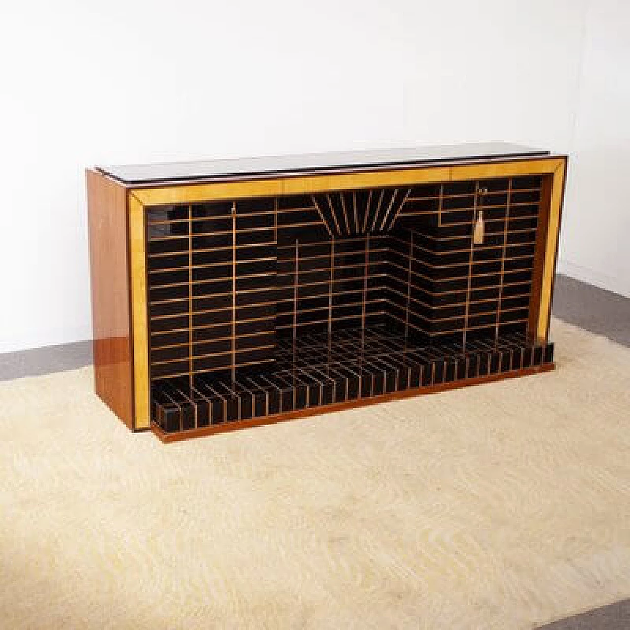 Wood and glass sideboard by Luigi Brusotti, 1940s 6