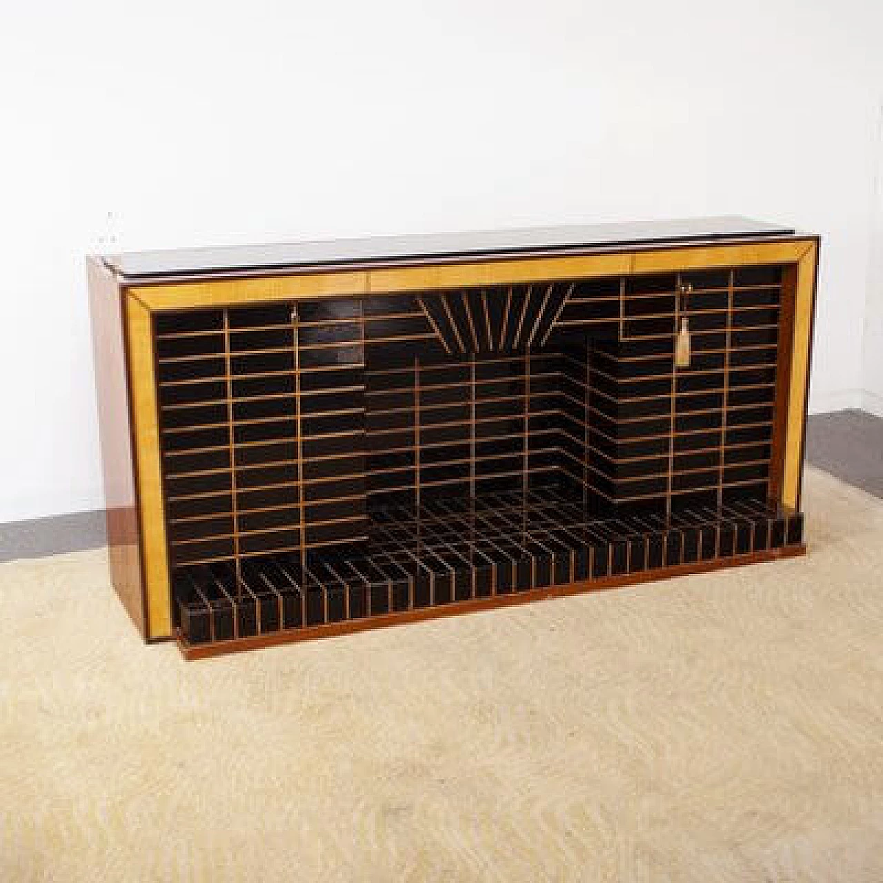 Wood and glass sideboard by Luigi Brusotti, 1940s 7