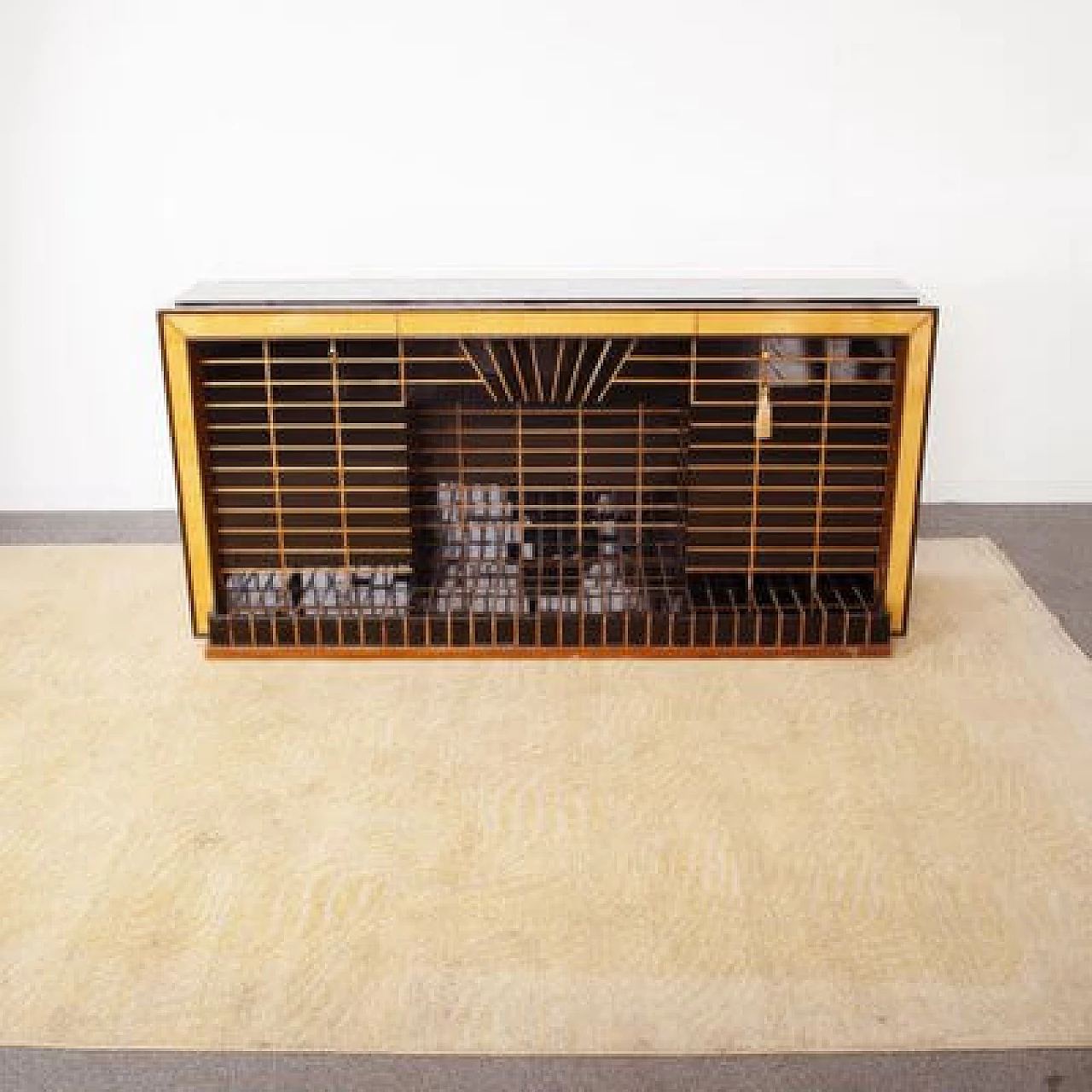 Wood and glass sideboard by Luigi Brusotti, 1940s 8