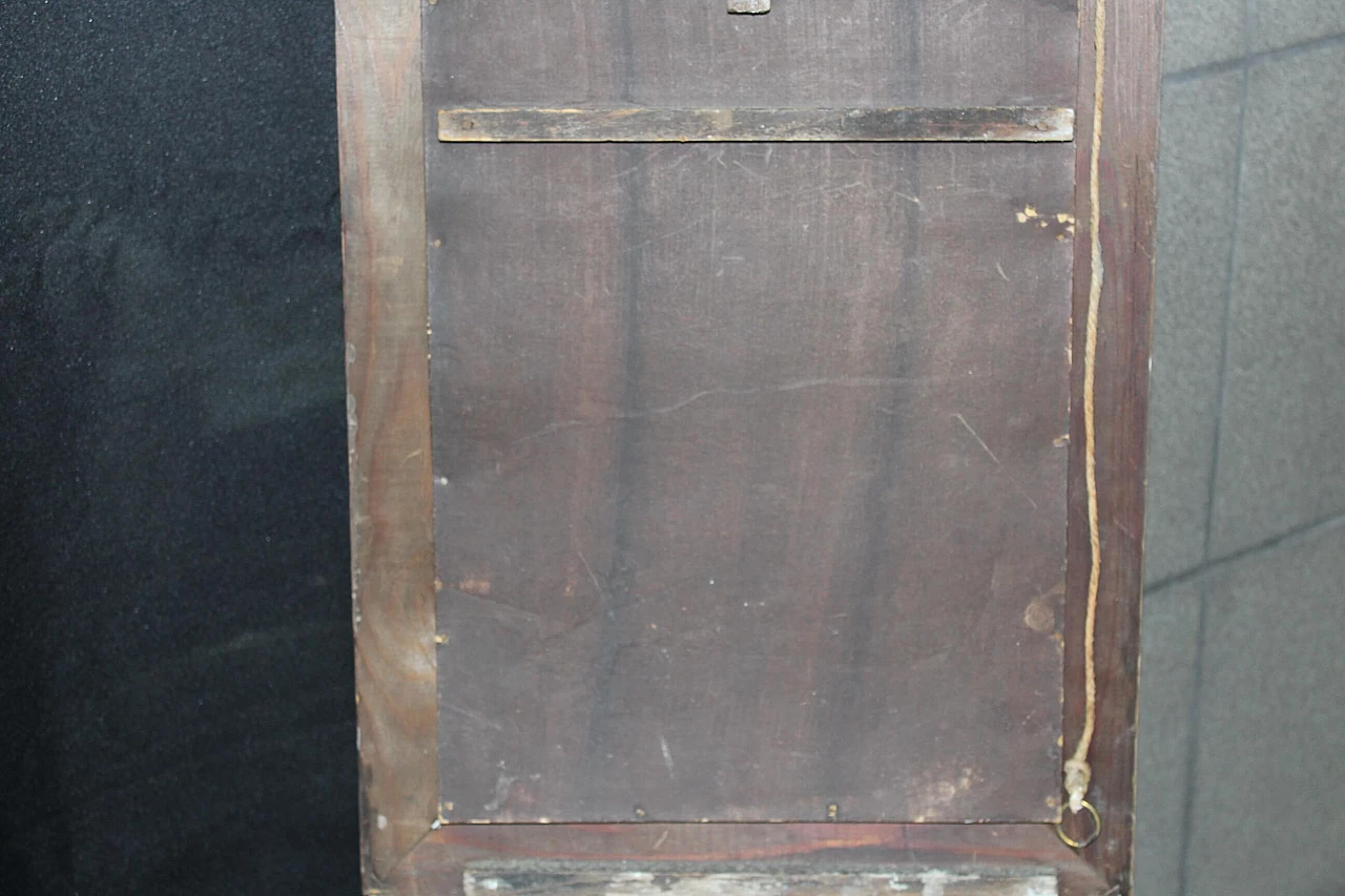 Specchio contenitore in legno e ottone con spazzole, anni '20 8