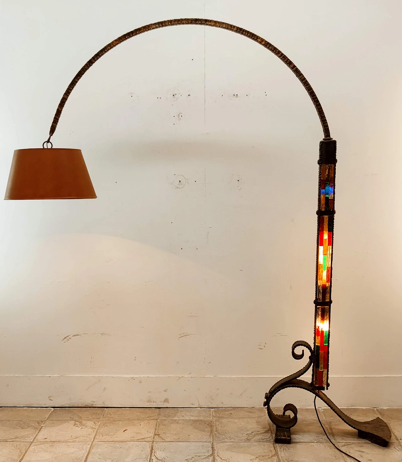 Arched floor lamp for Poliarte, 1970s 1