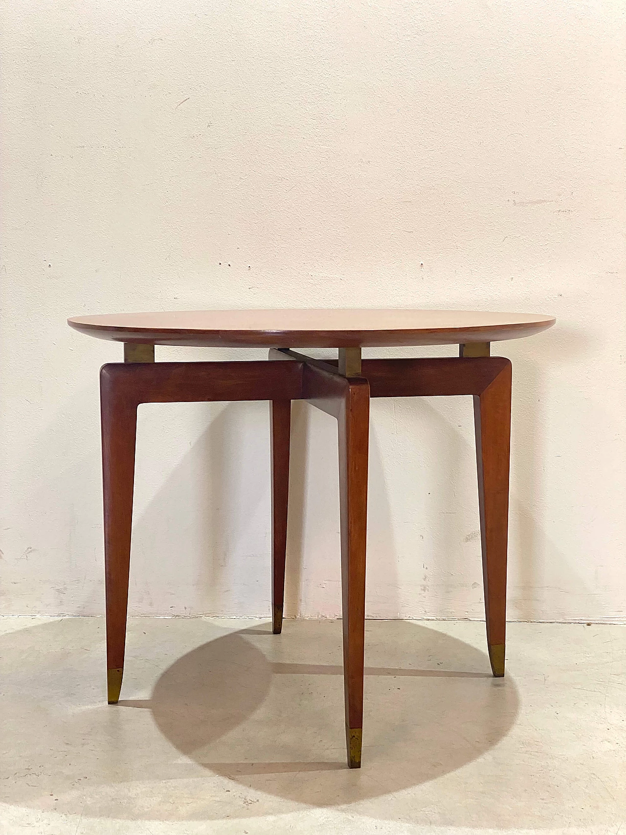 Round mahogany table by Gio Ponti, 1950s 8