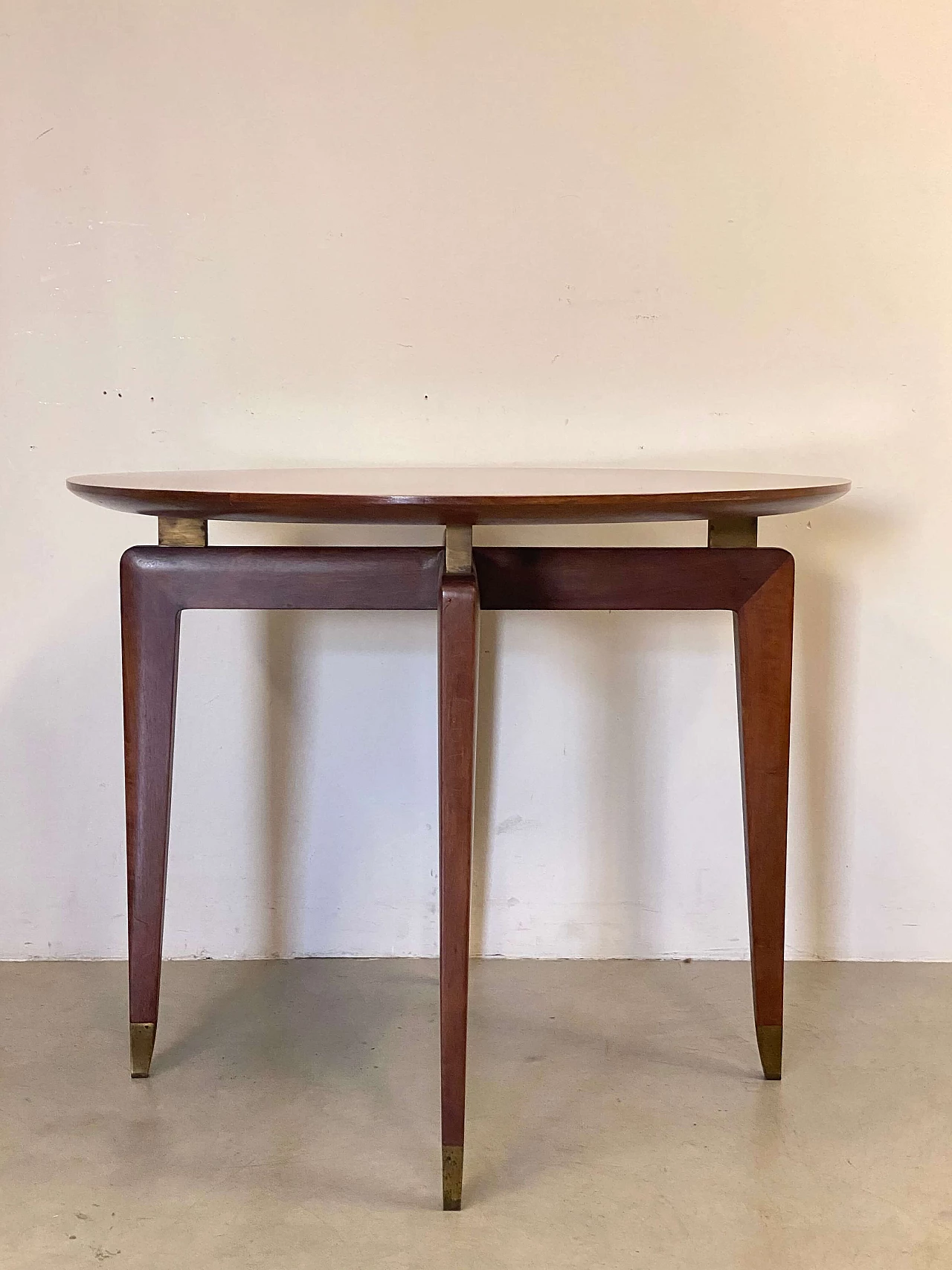 Round mahogany table by Gio Ponti, 1950s 14