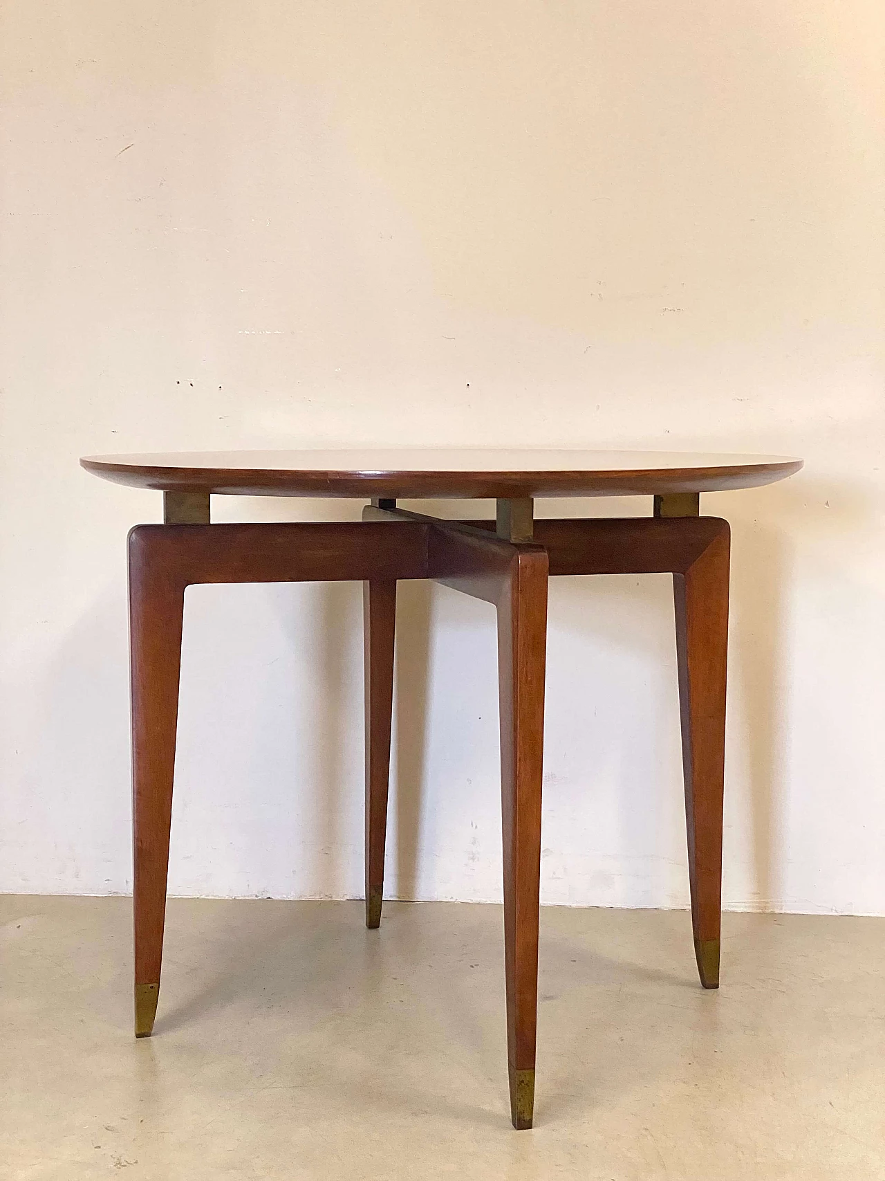 Round mahogany table by Gio Ponti, 1950s 15