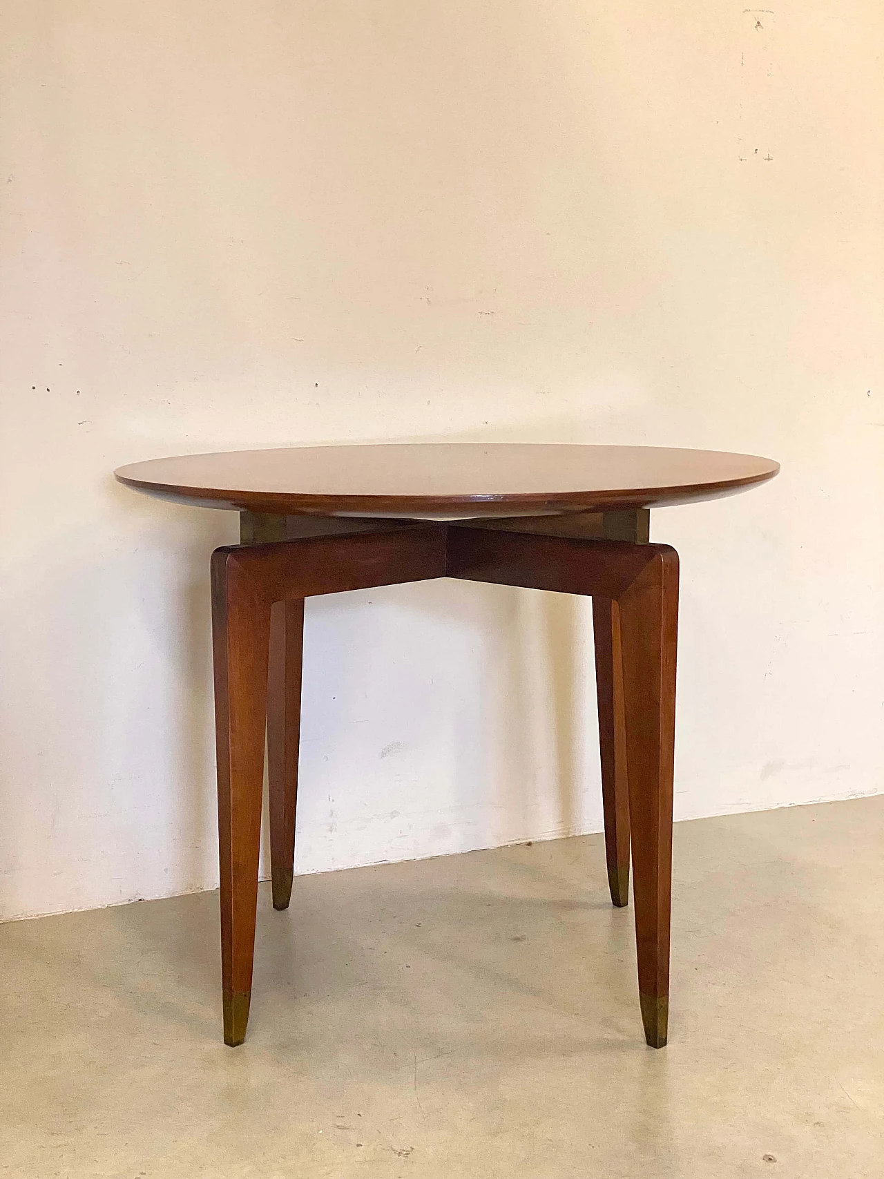 Round mahogany table by Gio Ponti, 1950s 16