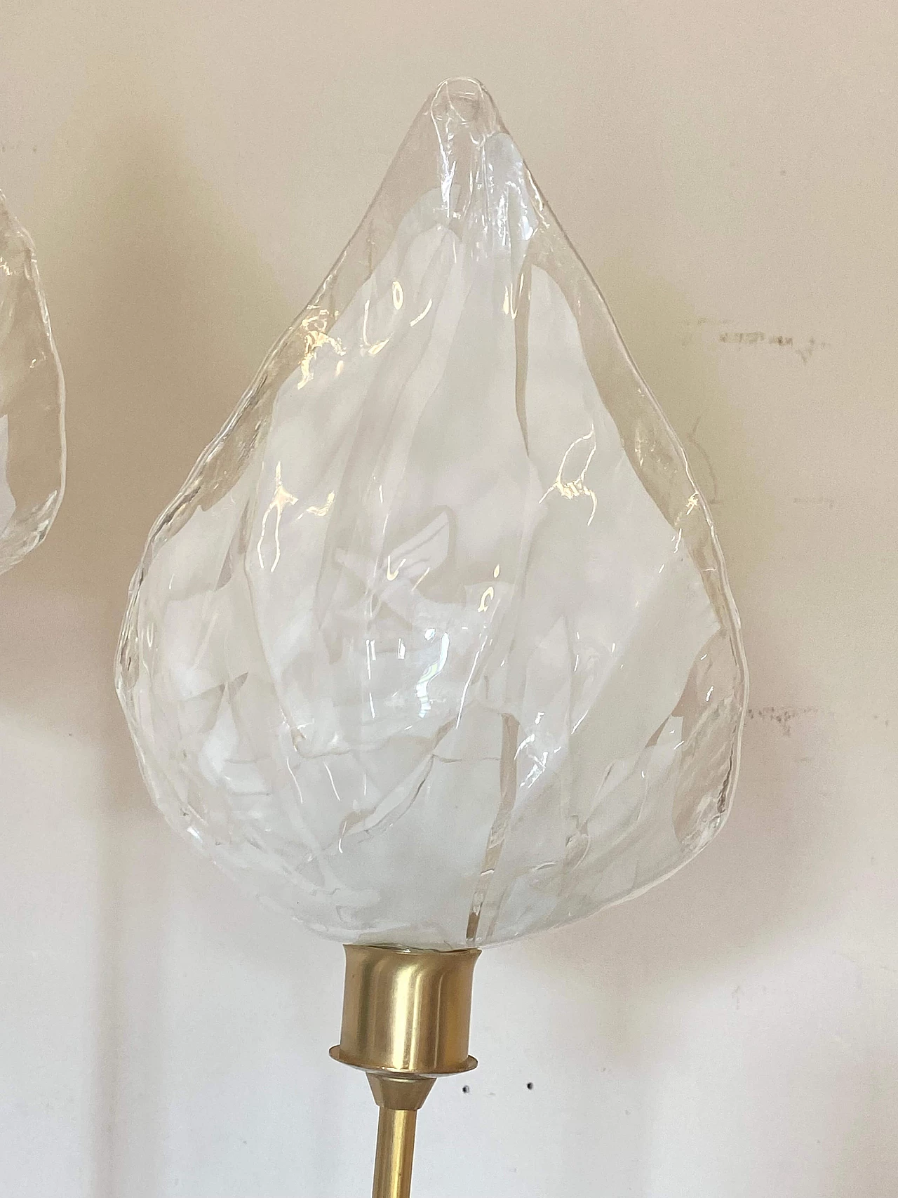 Brass and glass floor lamp by La Murrina, 1980s 4