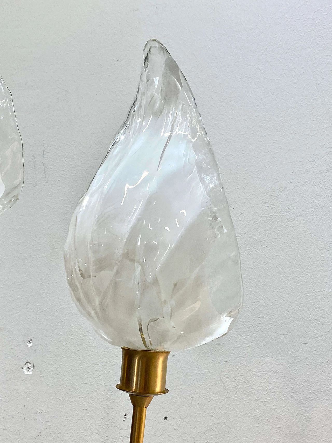 Brass and glass floor lamp by La Murrina, 1980s 17