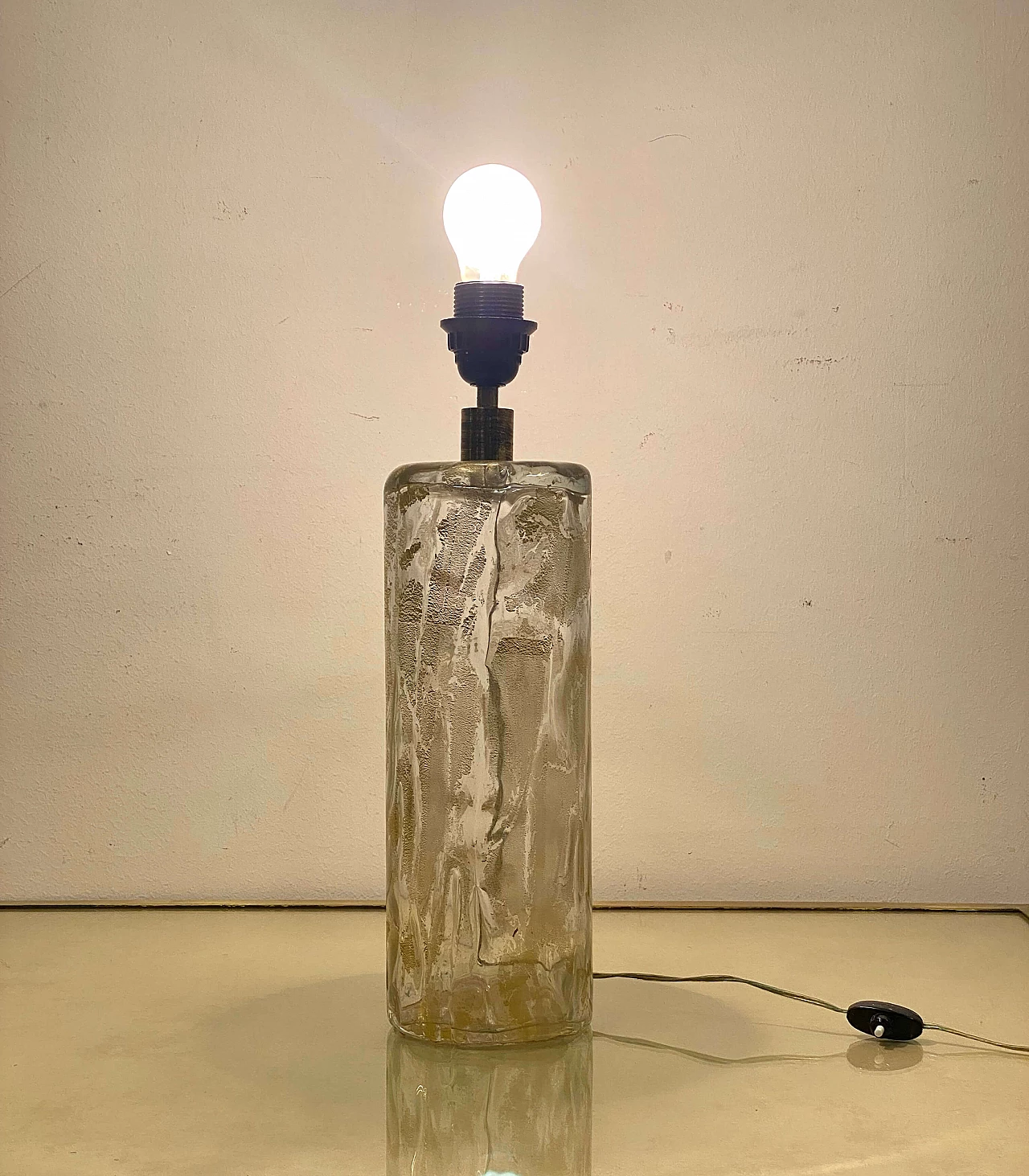 Lampada da tavolo in vetro di Barovier & Toso, anni '50 1