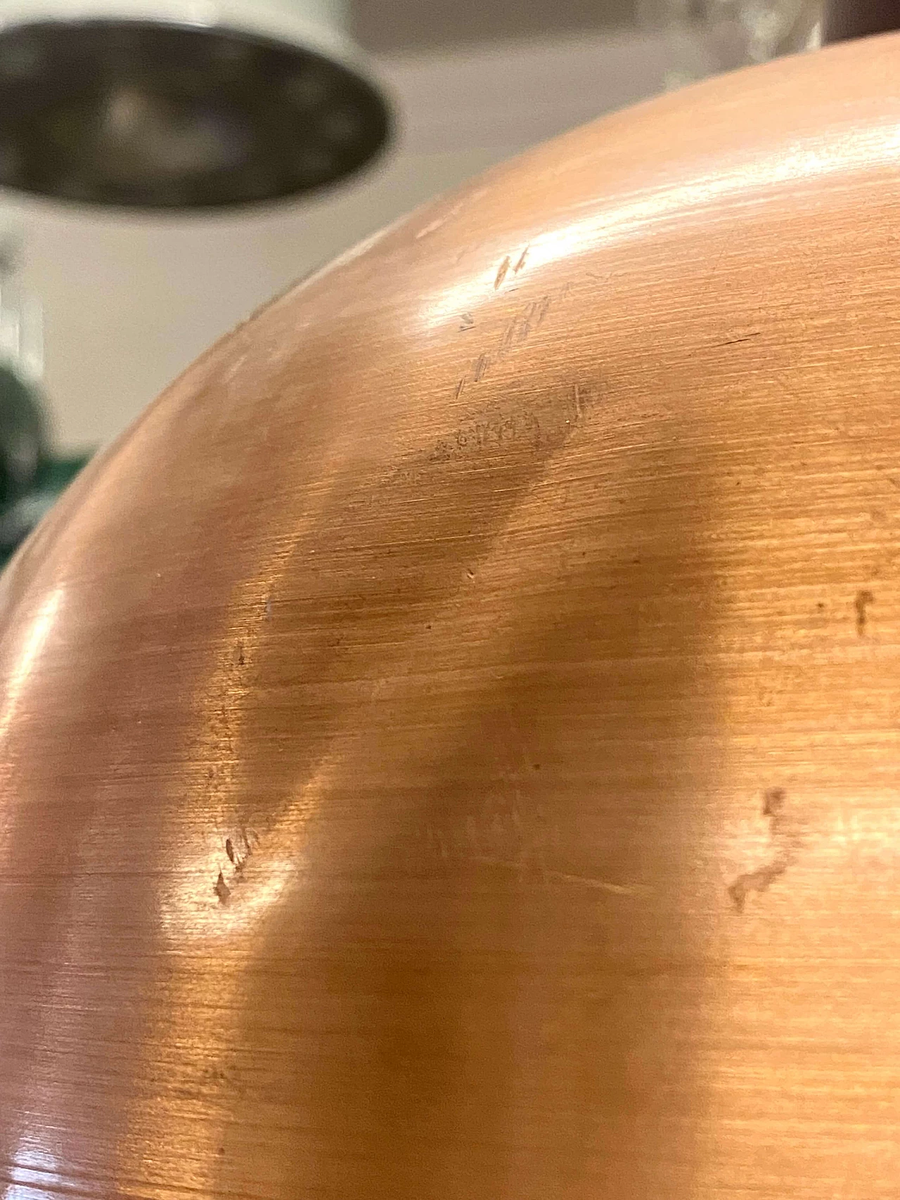 Two-light copper and wood chandelier, 1960s 2