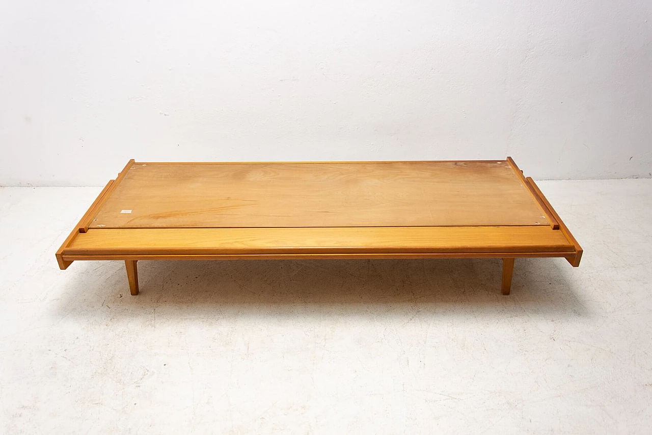 Divano letto pieghevole in faggio impiallacciato, anni '60 19