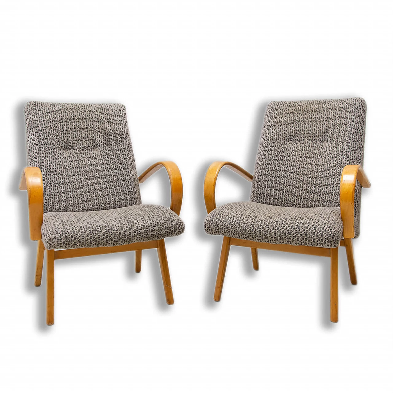 Pair of bentwood armchairs by Jaroslav Smídek, 1960s 1