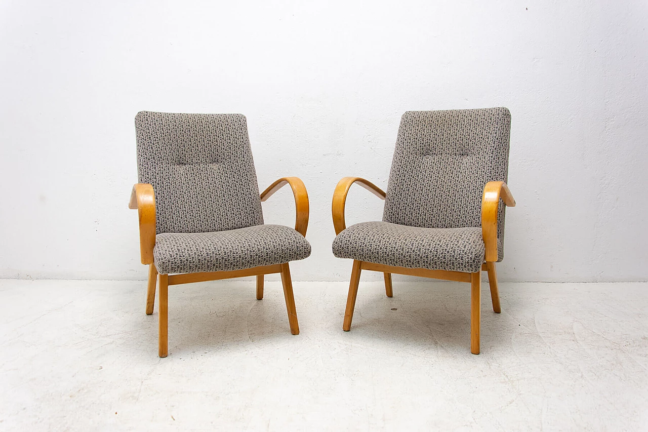 Pair of bentwood armchairs by Jaroslav Smídek, 1960s 2