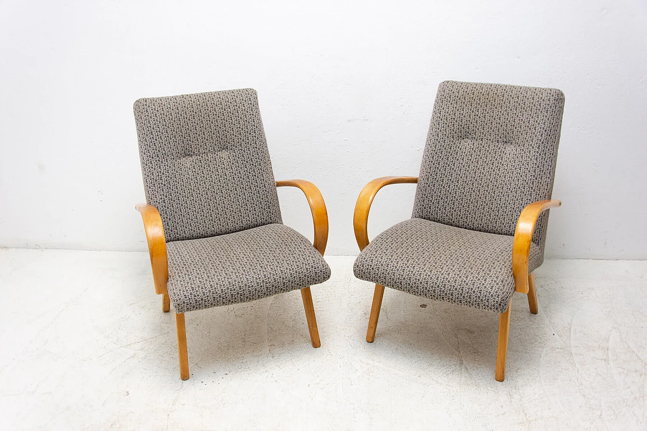 Pair of bentwood armchairs by Jaroslav Smídek, 1960s 3