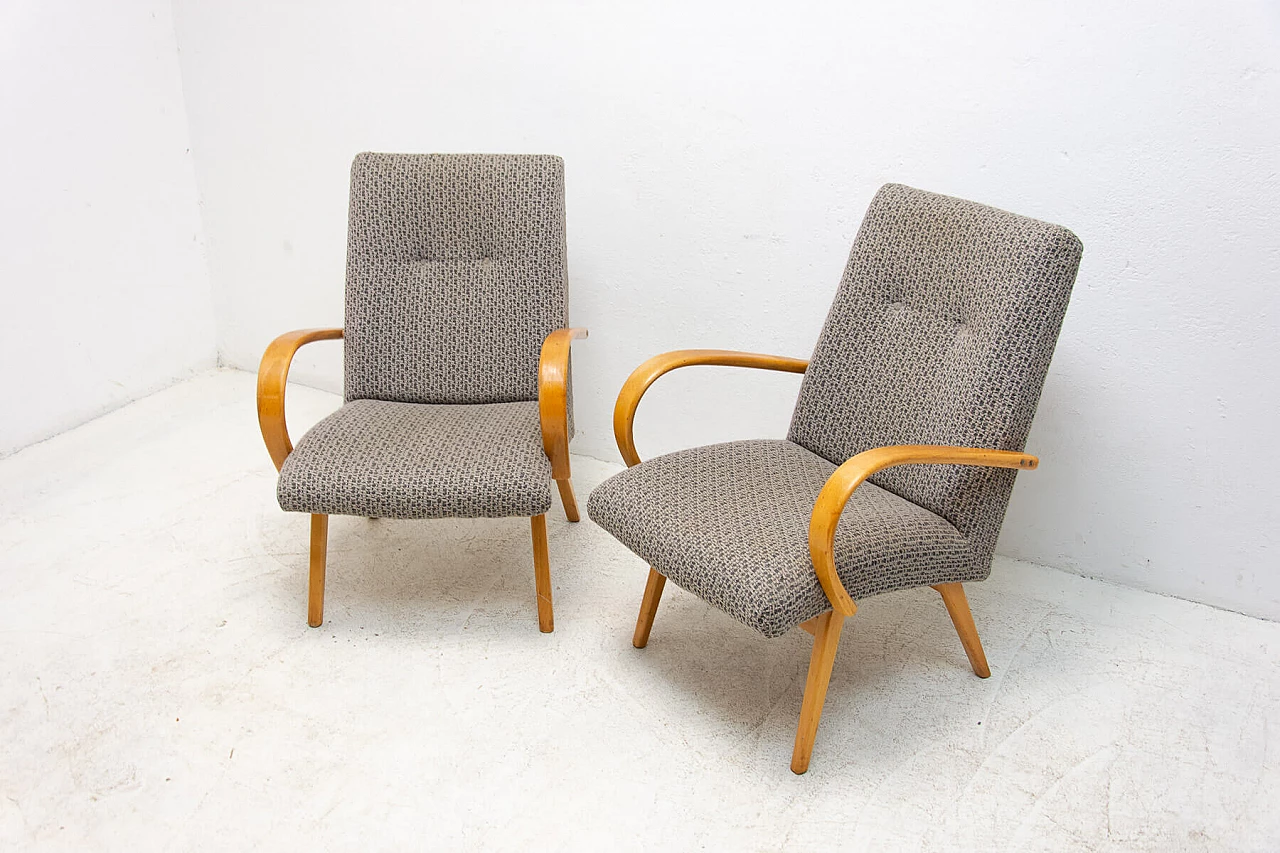 Pair of bentwood armchairs by Jaroslav Smídek, 1960s 4