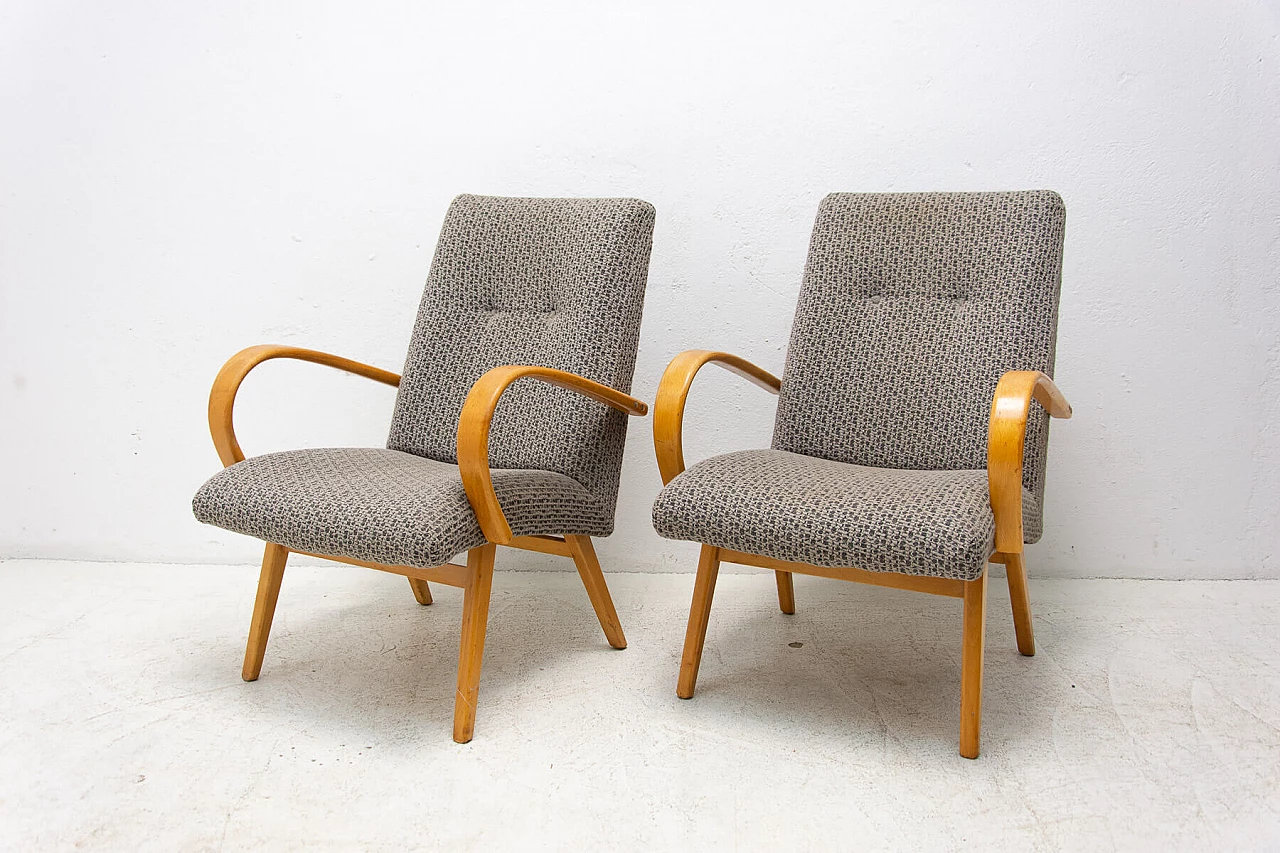 Pair of bentwood armchairs by Jaroslav Smídek, 1960s 6