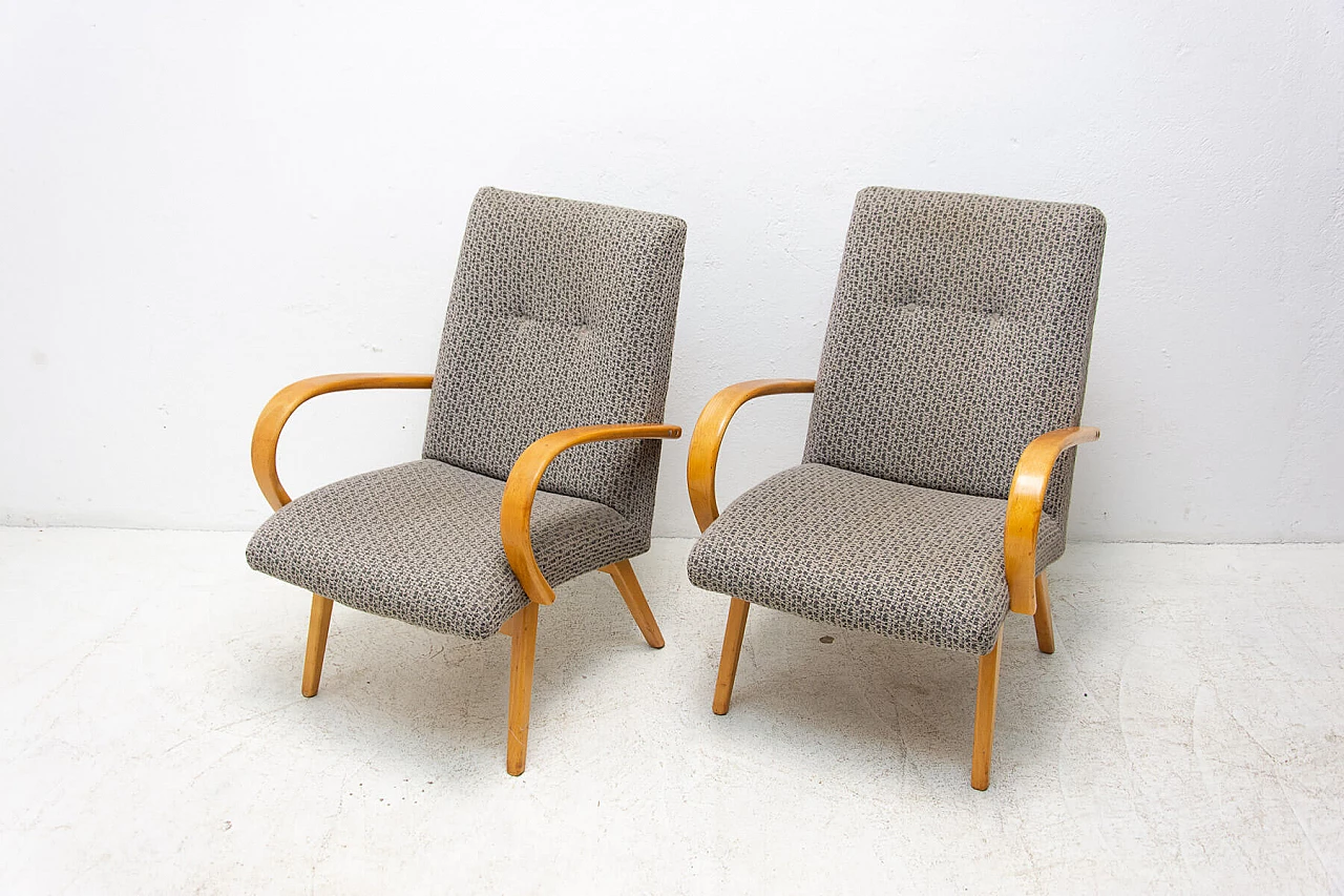 Pair of bentwood armchairs by Jaroslav Smídek, 1960s 7