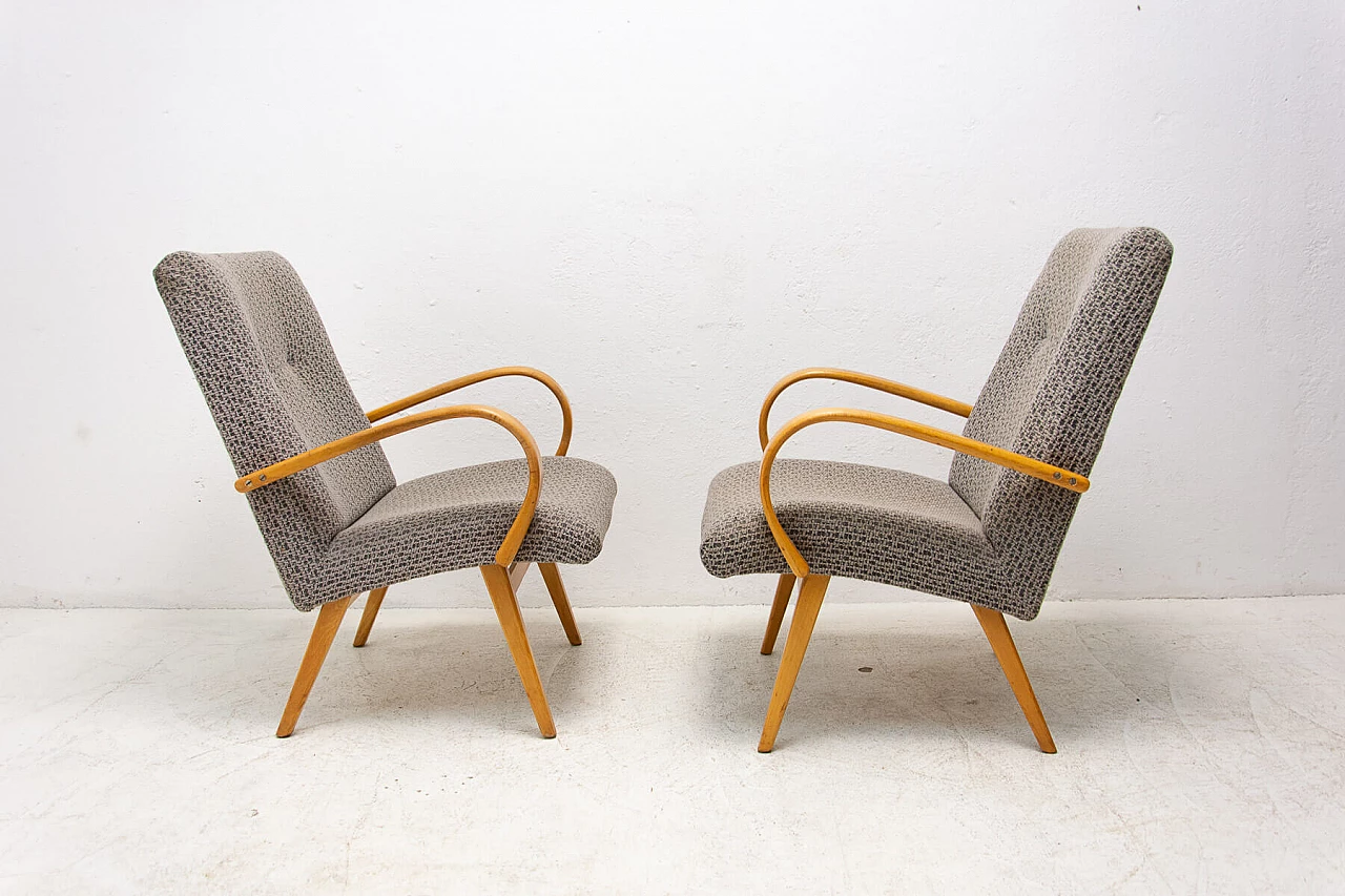 Pair of bentwood armchairs by Jaroslav Smídek, 1960s 9